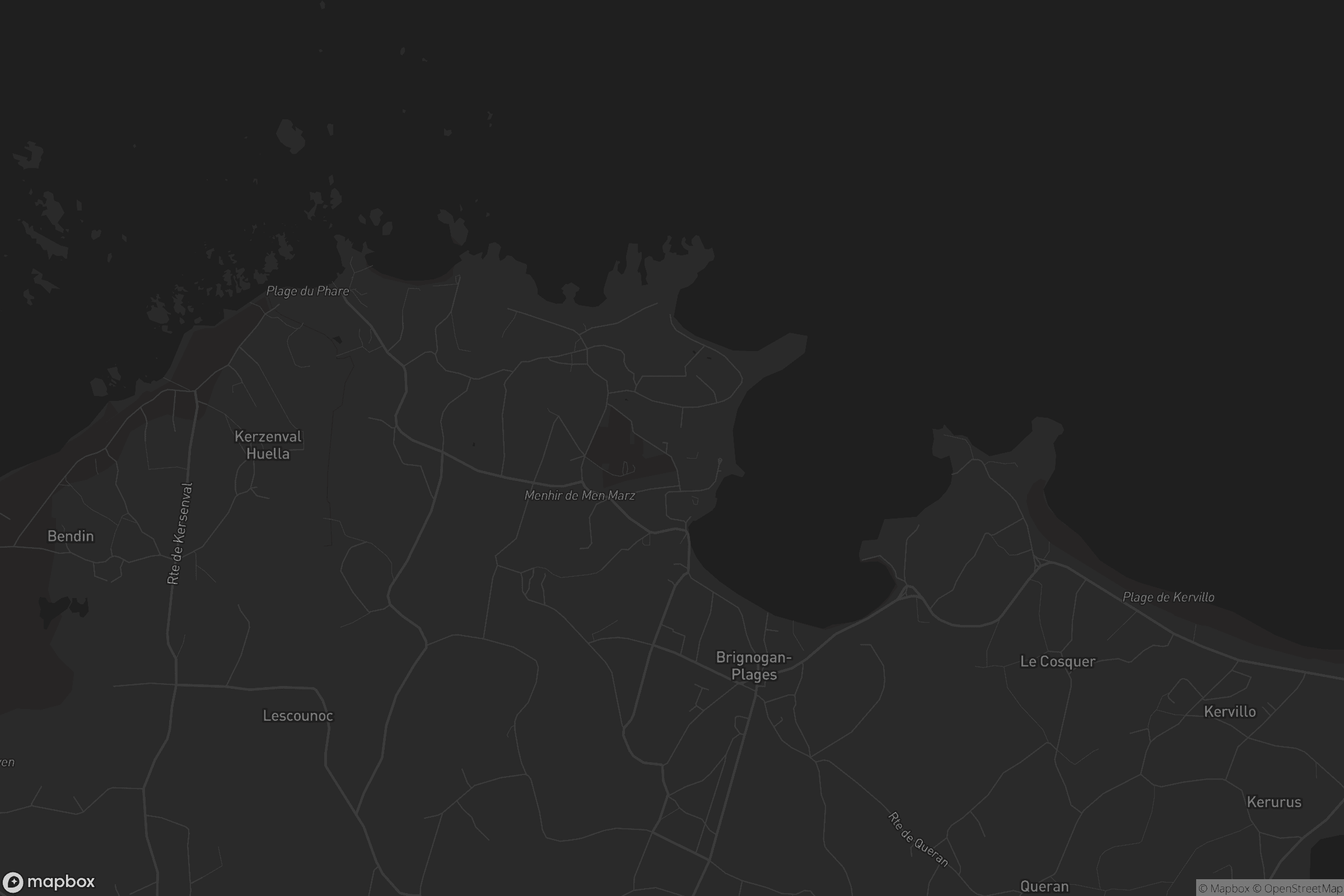 Carte de Brignogan-Plages