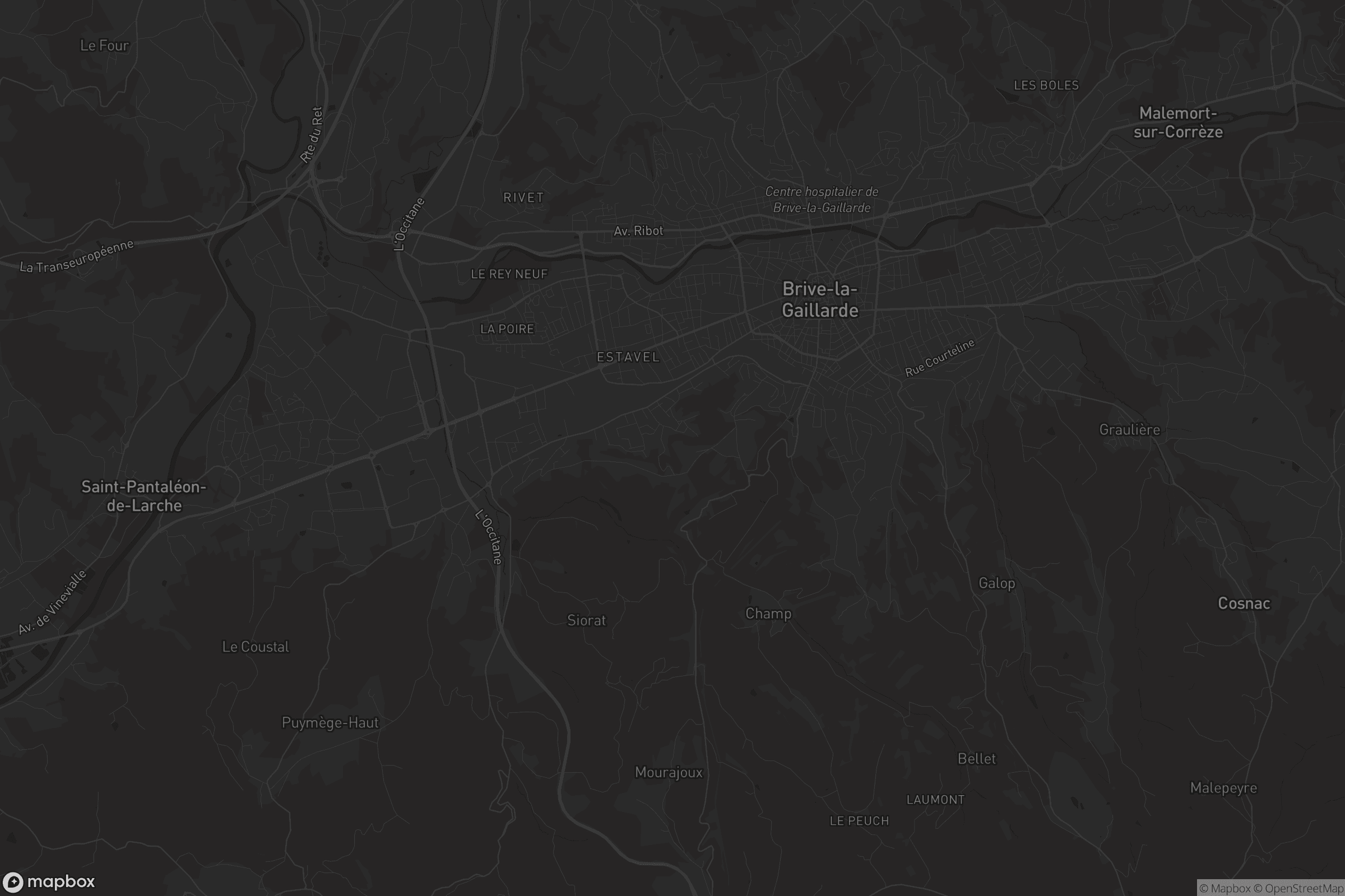 Carte de Brive-la-Gaillarde