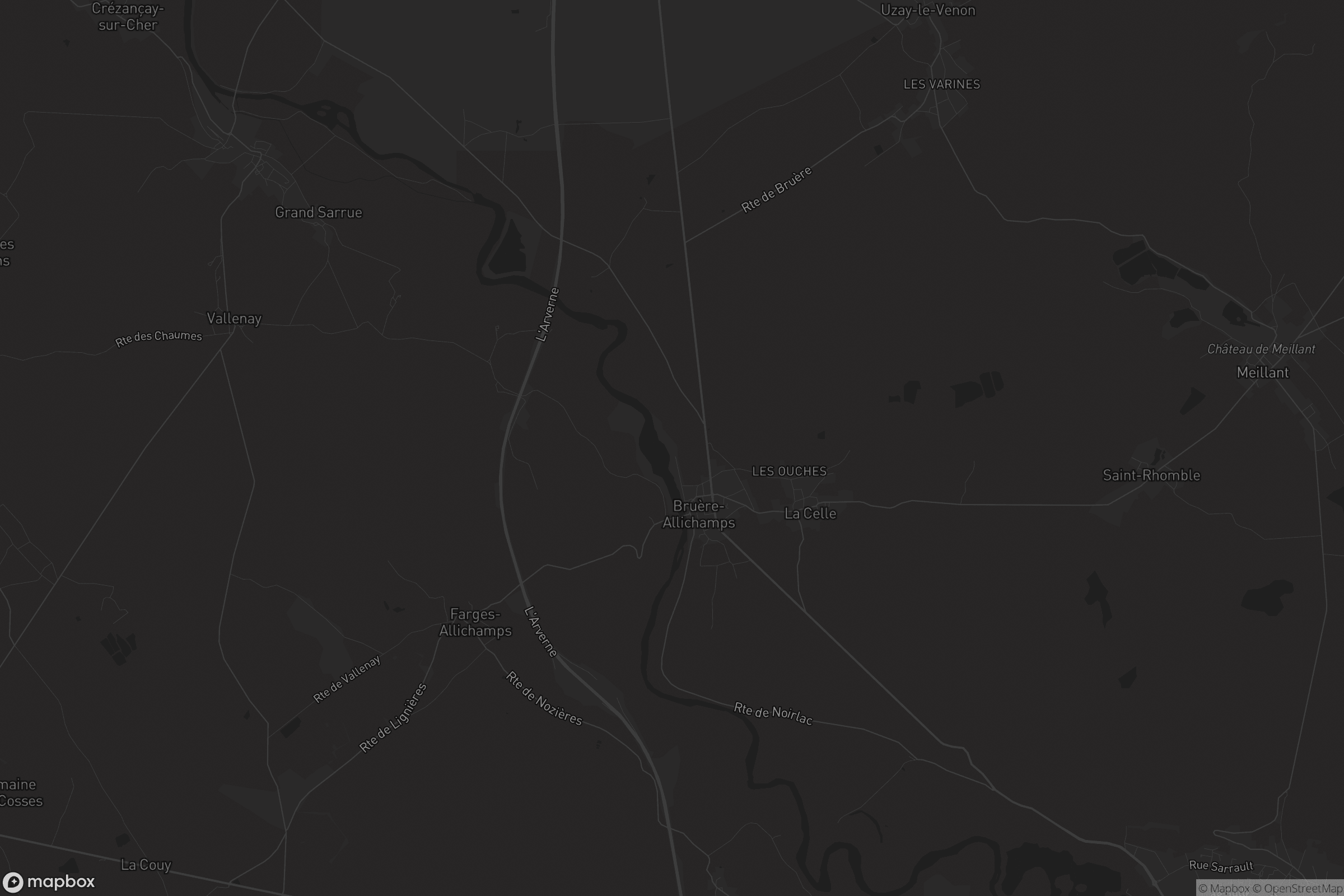 Carte de Bruère-Allichamps