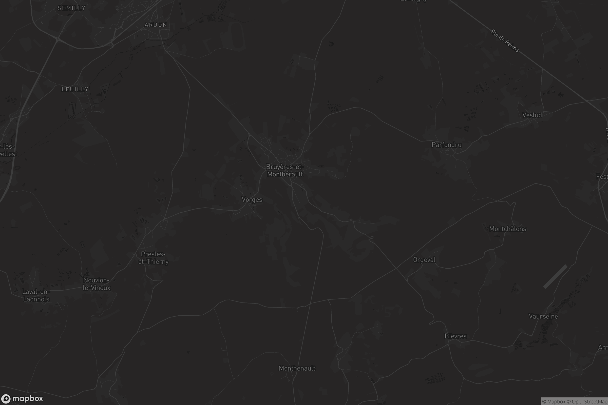 Carte de Bruyères-et-Montbérault