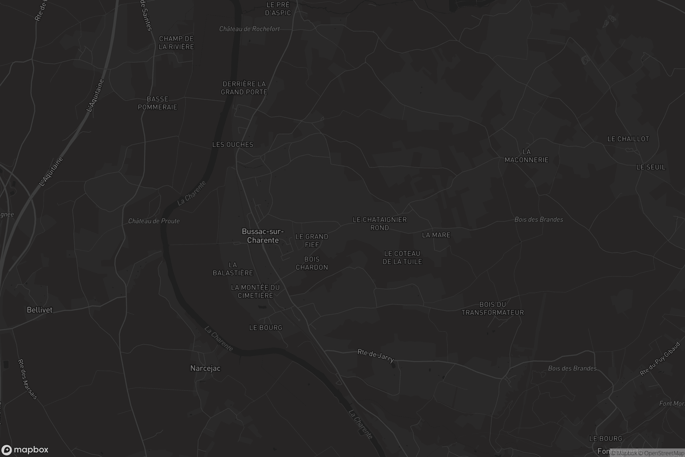 Carte de Bussac-sur-Charente