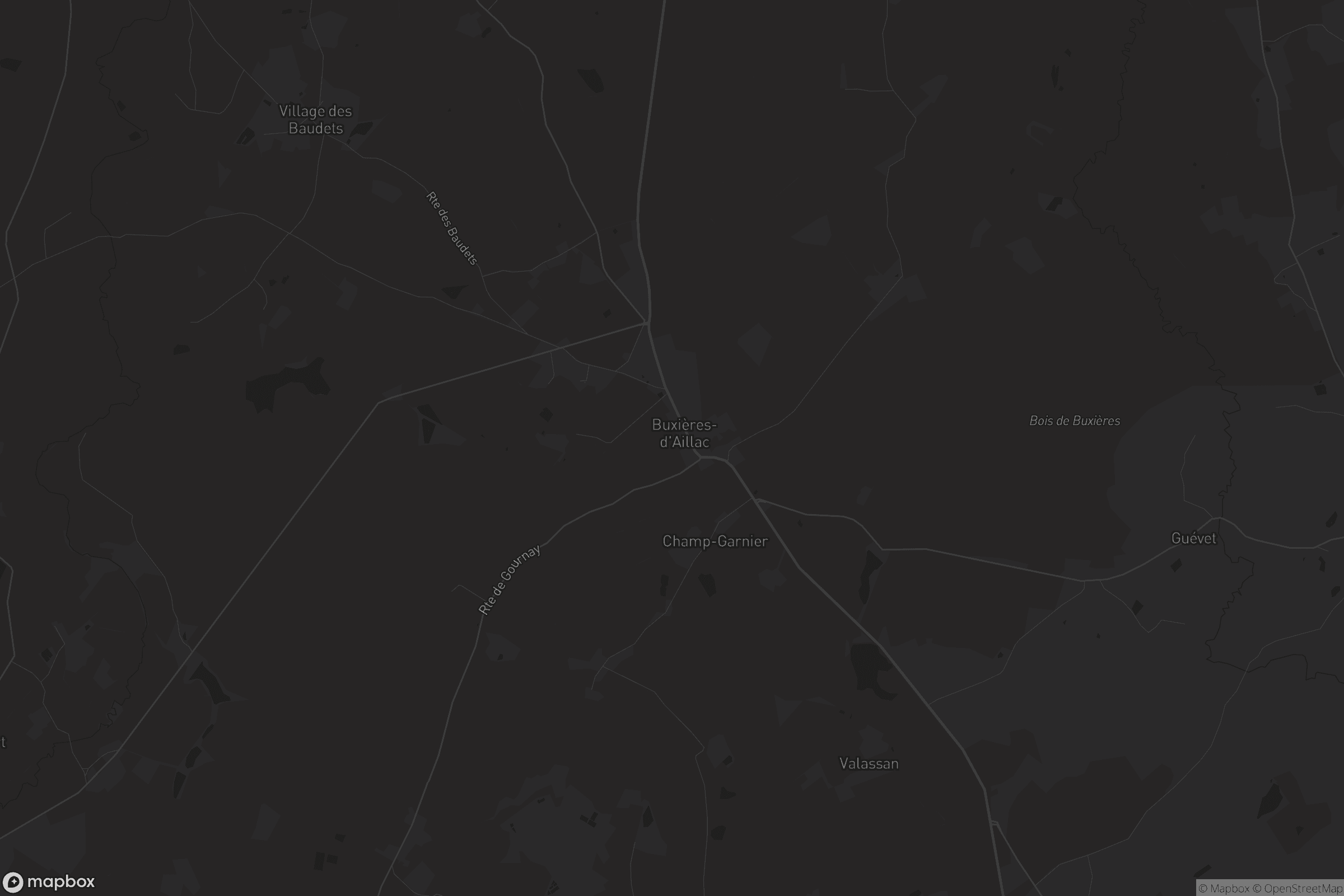 Carte de Buxières-d'Aillac