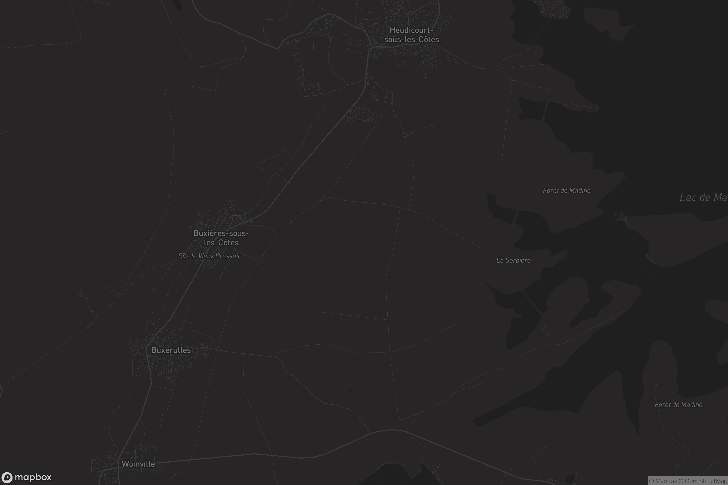 Carte de Buxières-sous-les-Côtes