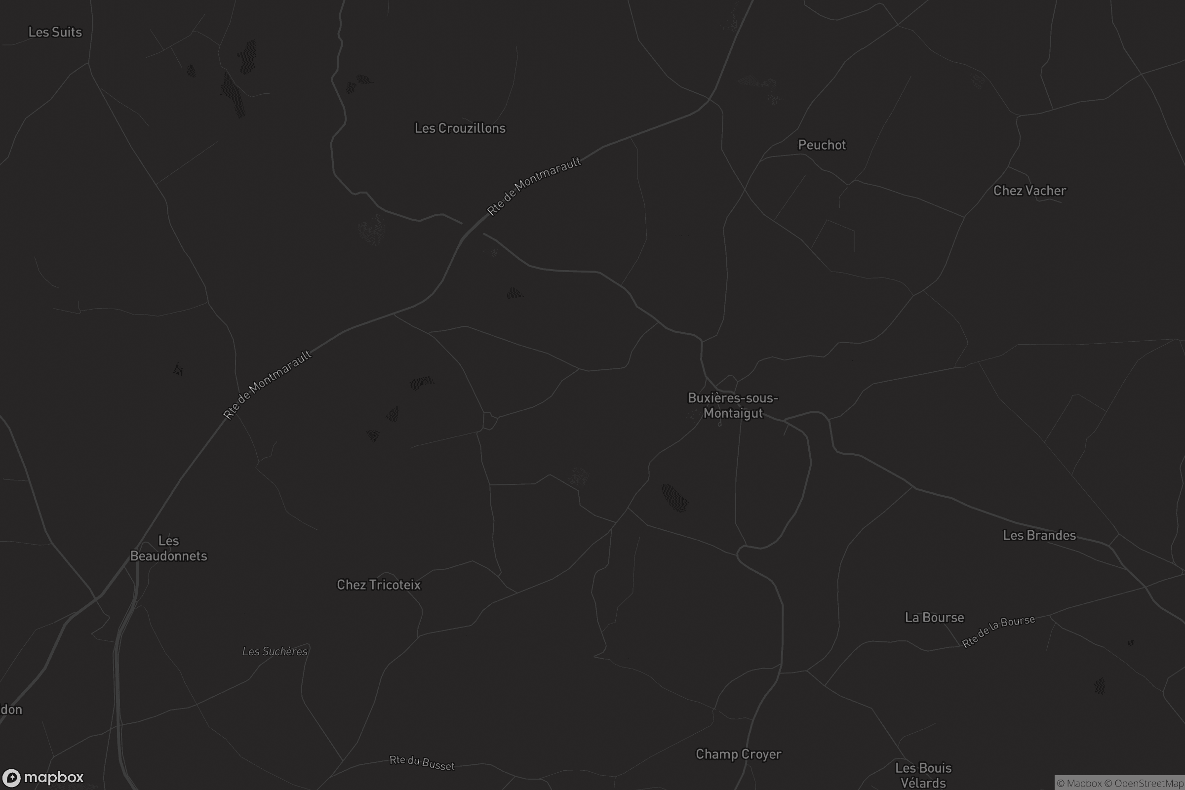 Carte de Buxières-sous-Montaigut