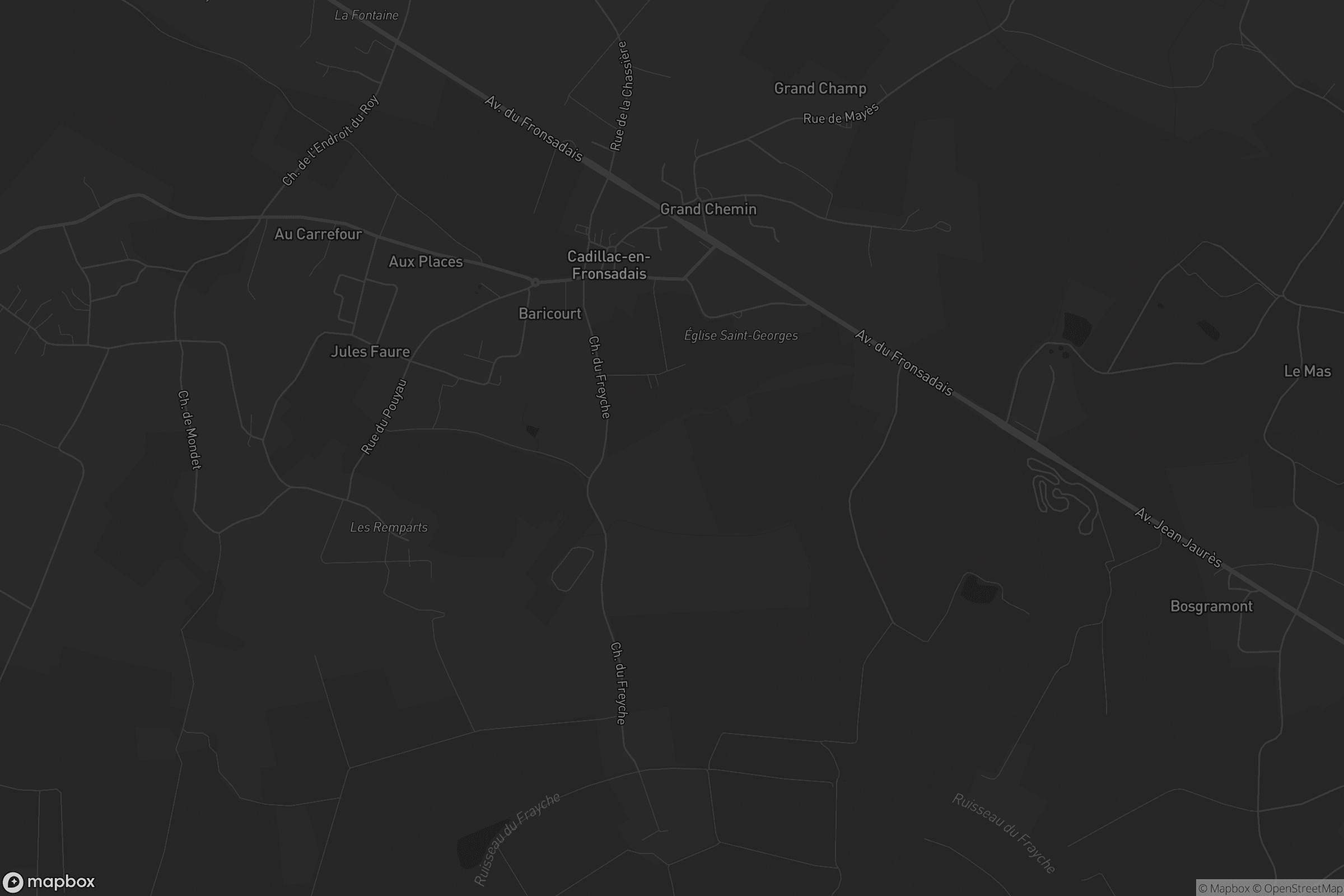 Carte de Cadillac-en-Fronsadais