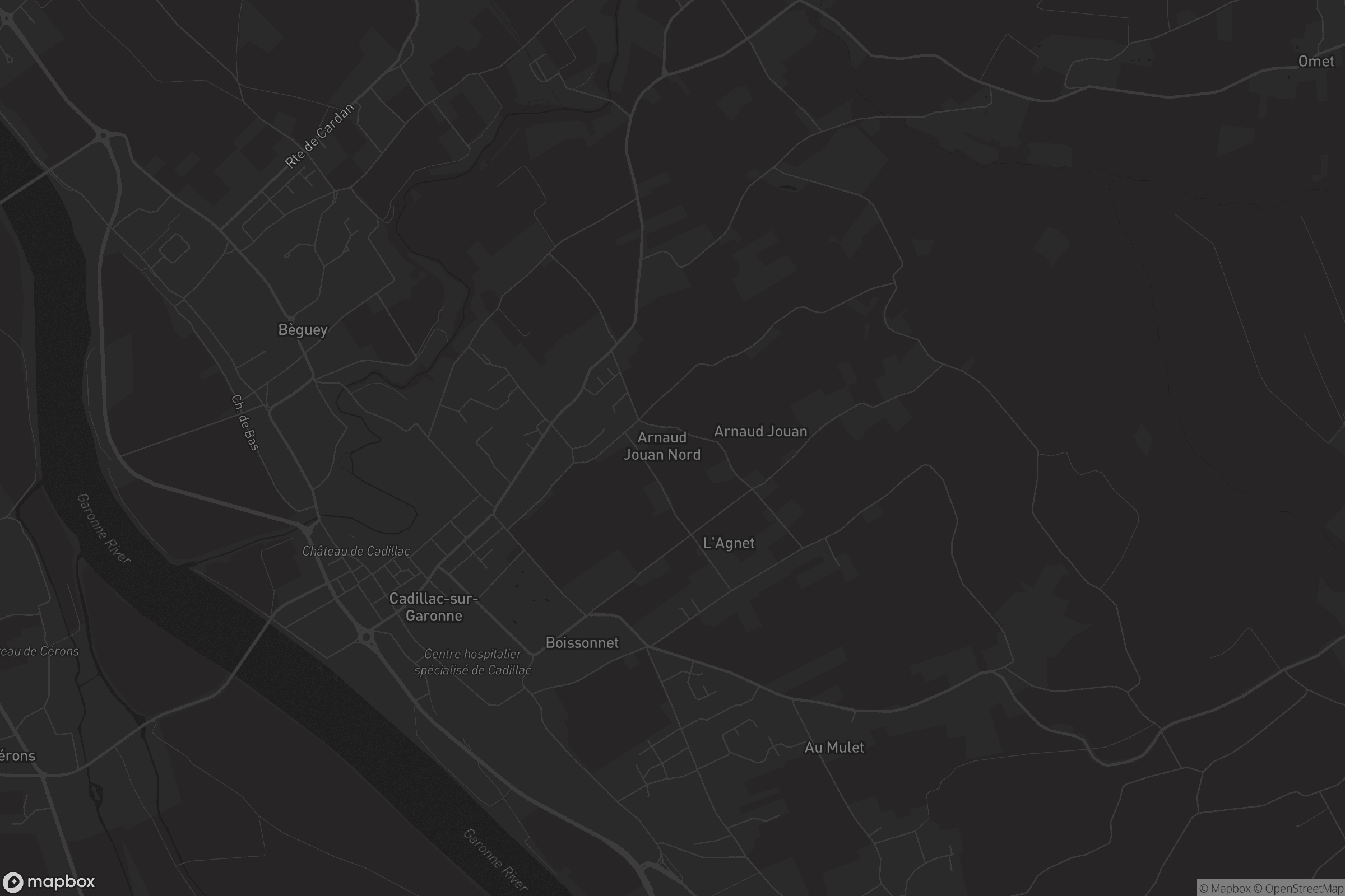 Carte de Cadillac-sur-Garonne