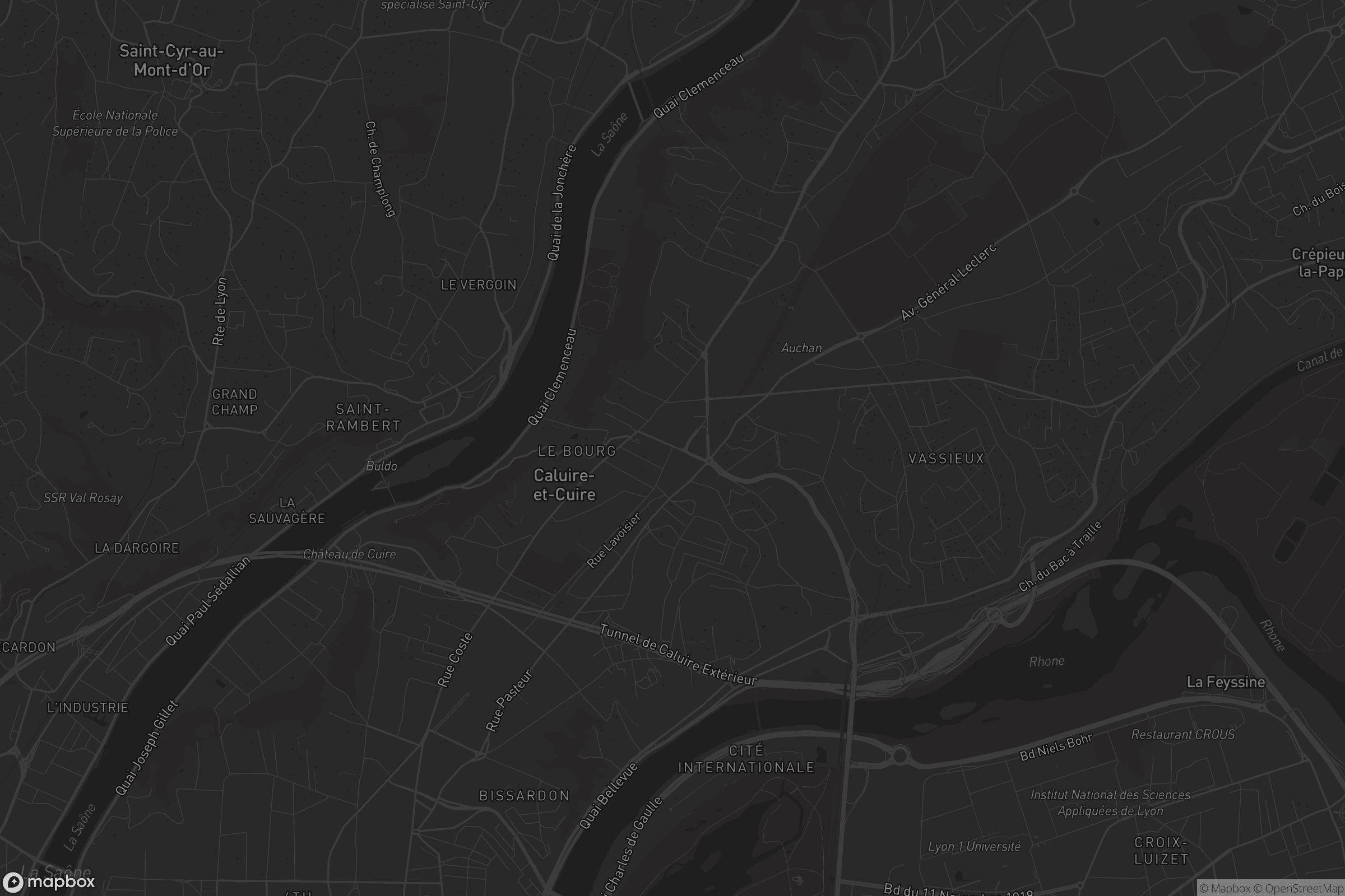 Carte de Caluire-et-Cuire