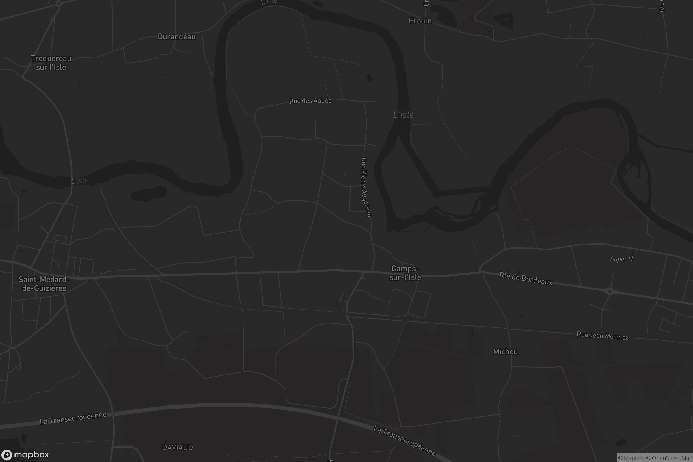 Carte de Camps-sur-l'Isle