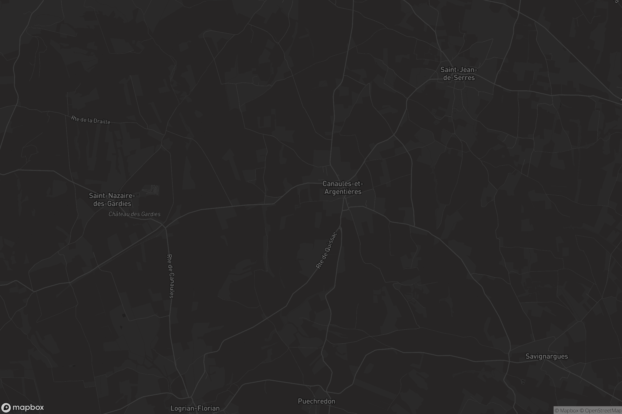 Carte de Canaules-et-Argentières