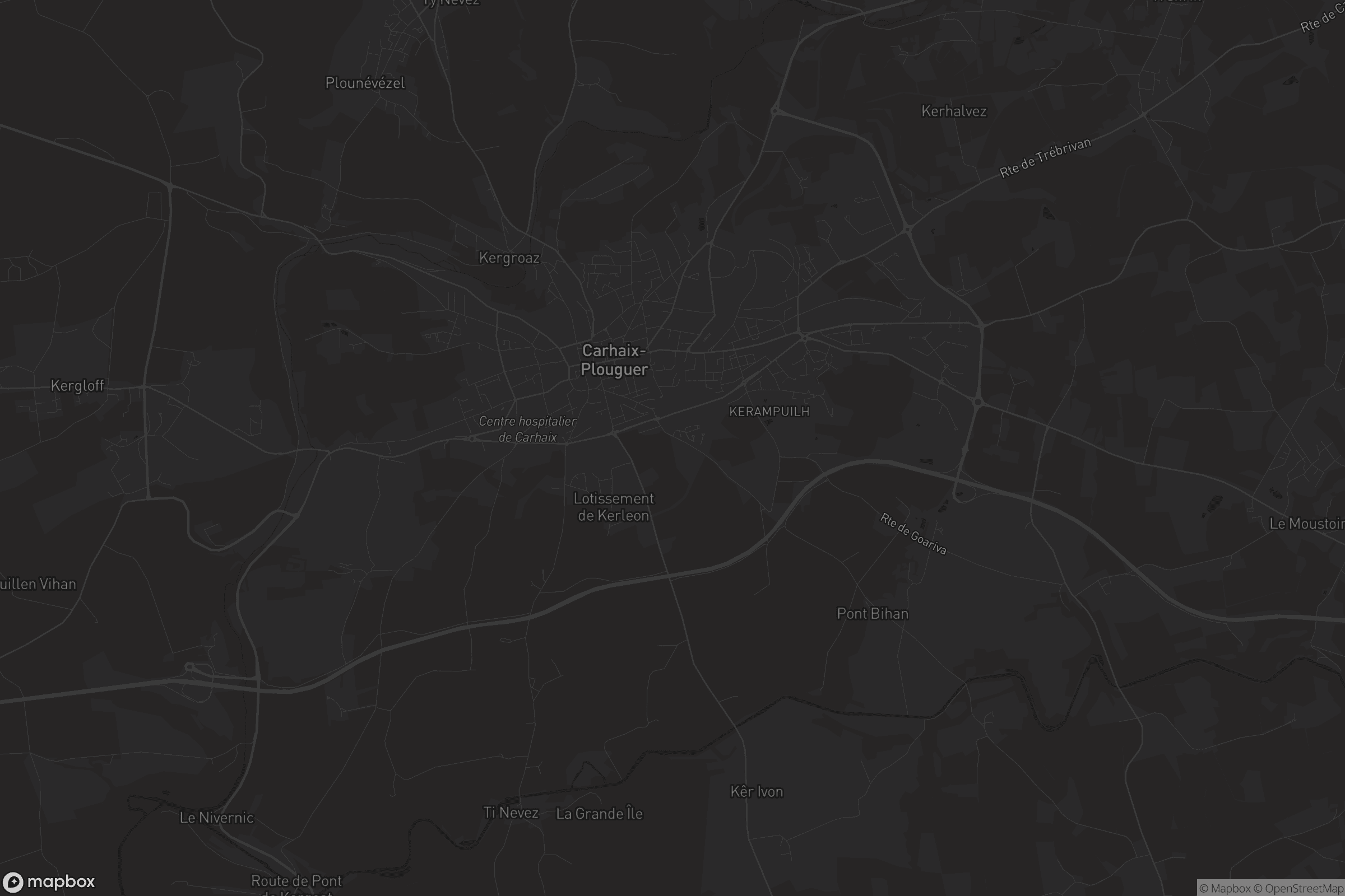 Carte de Carhaix-Plouguer