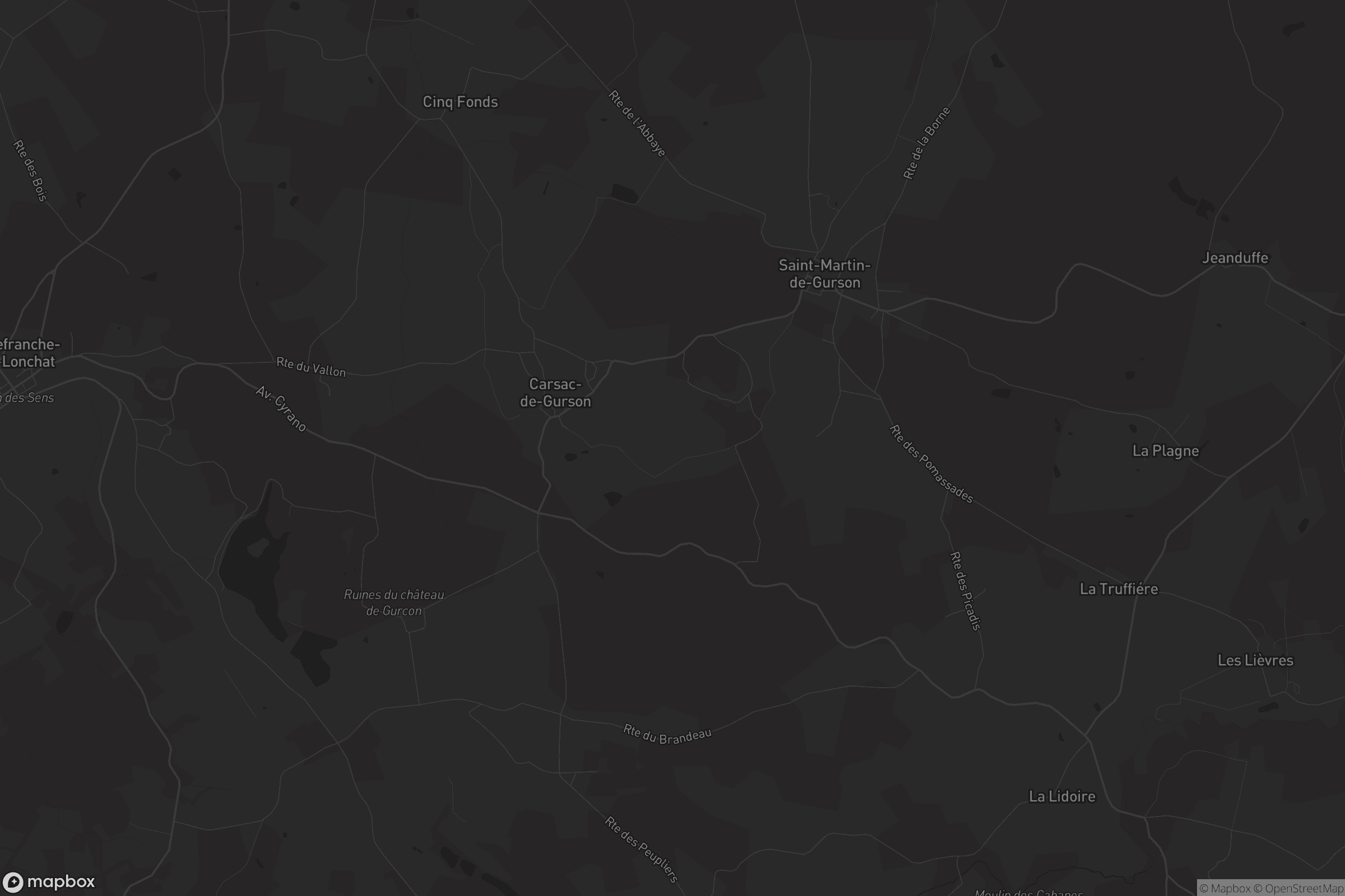 Carte de Carsac-de-Gurson