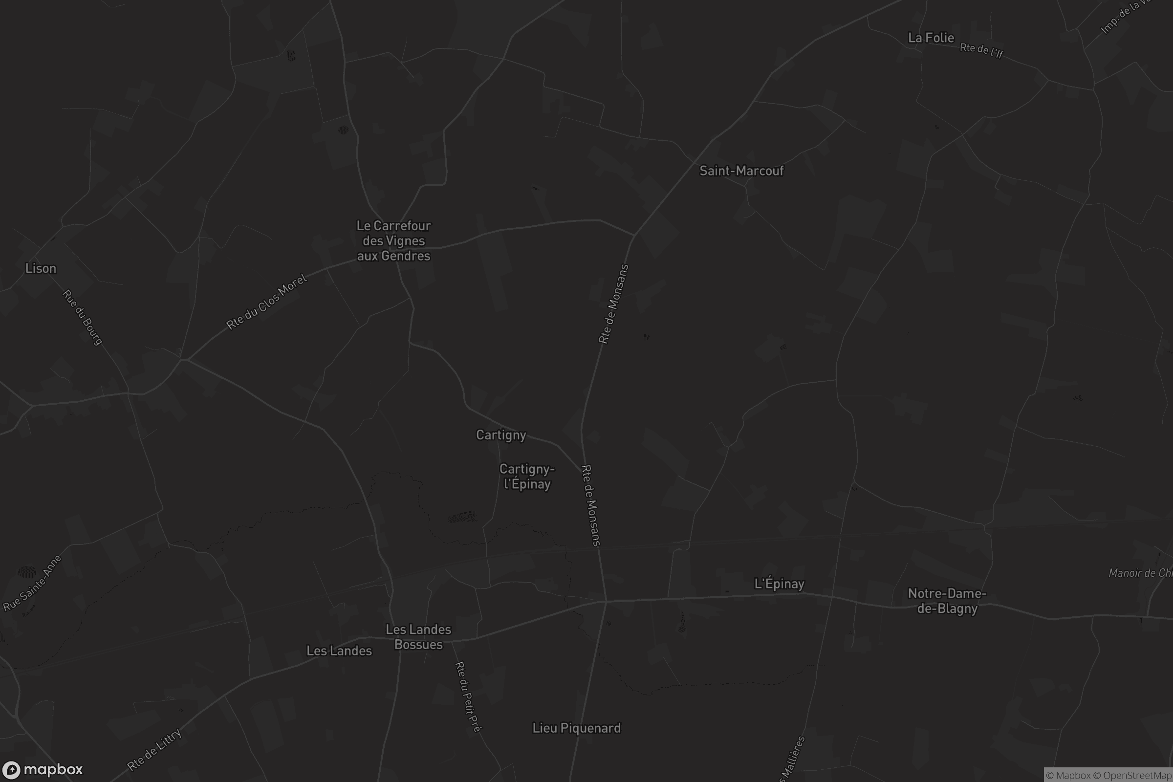 Carte de Cartigny-l'Épinay