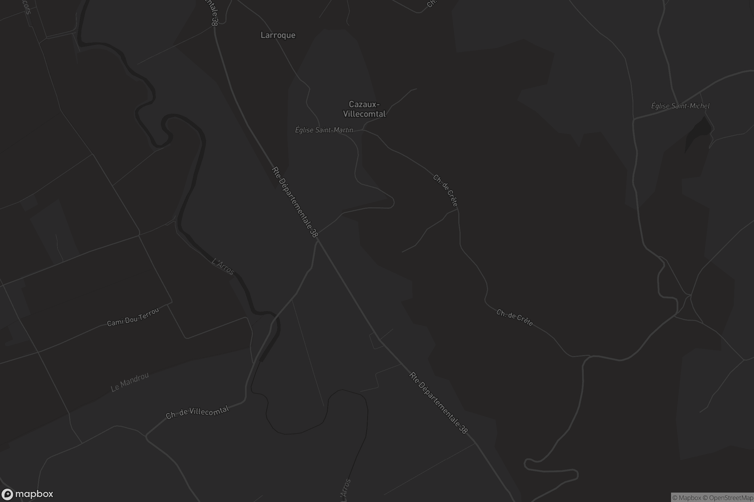 Carte de Cazaux-Villecomtal