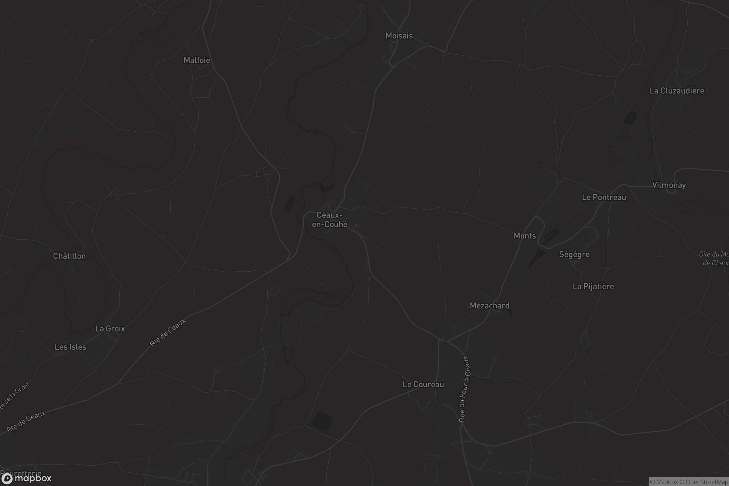 Carte de Ceaux-en-Couhé