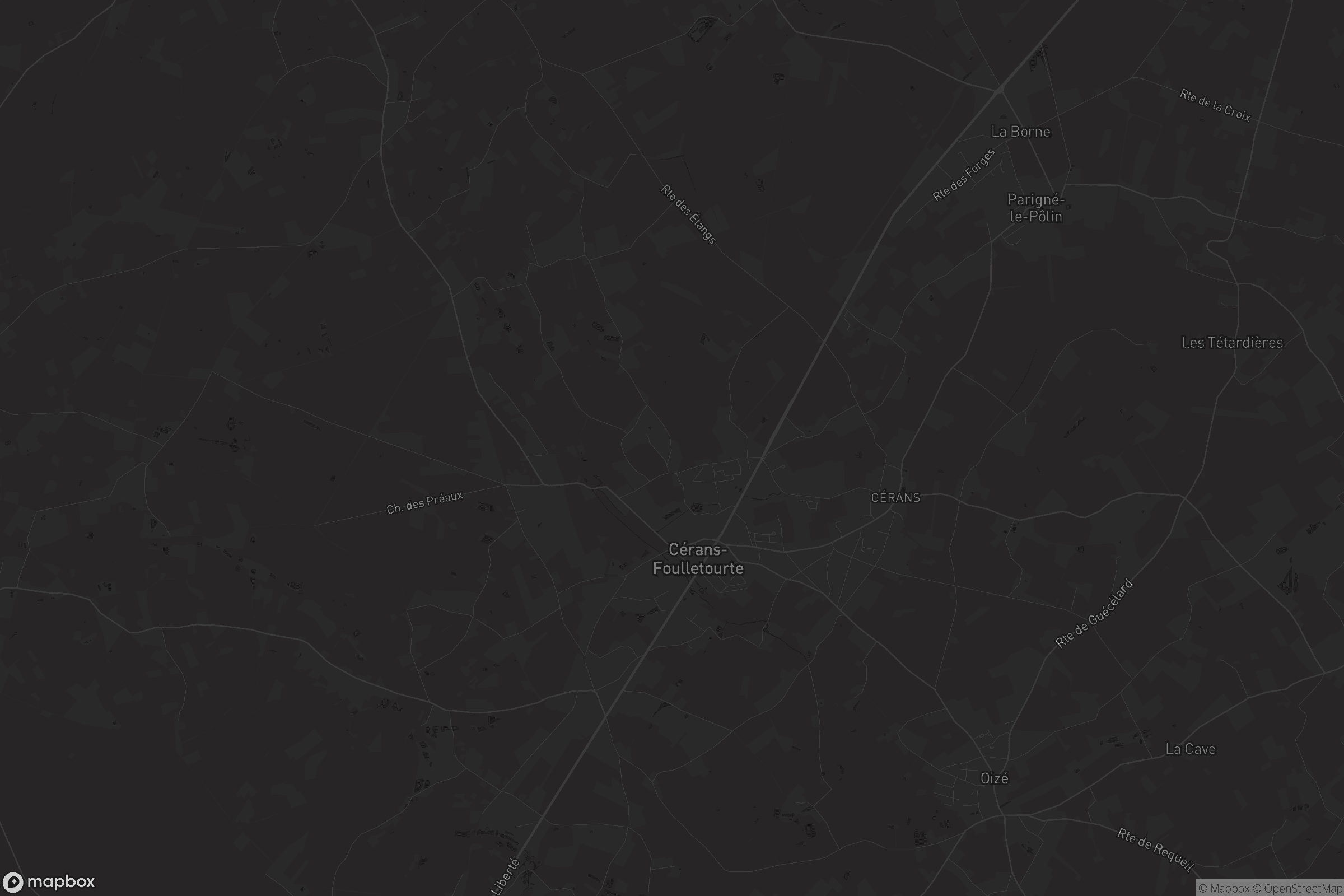 Carte de Cérans-Foulletourte