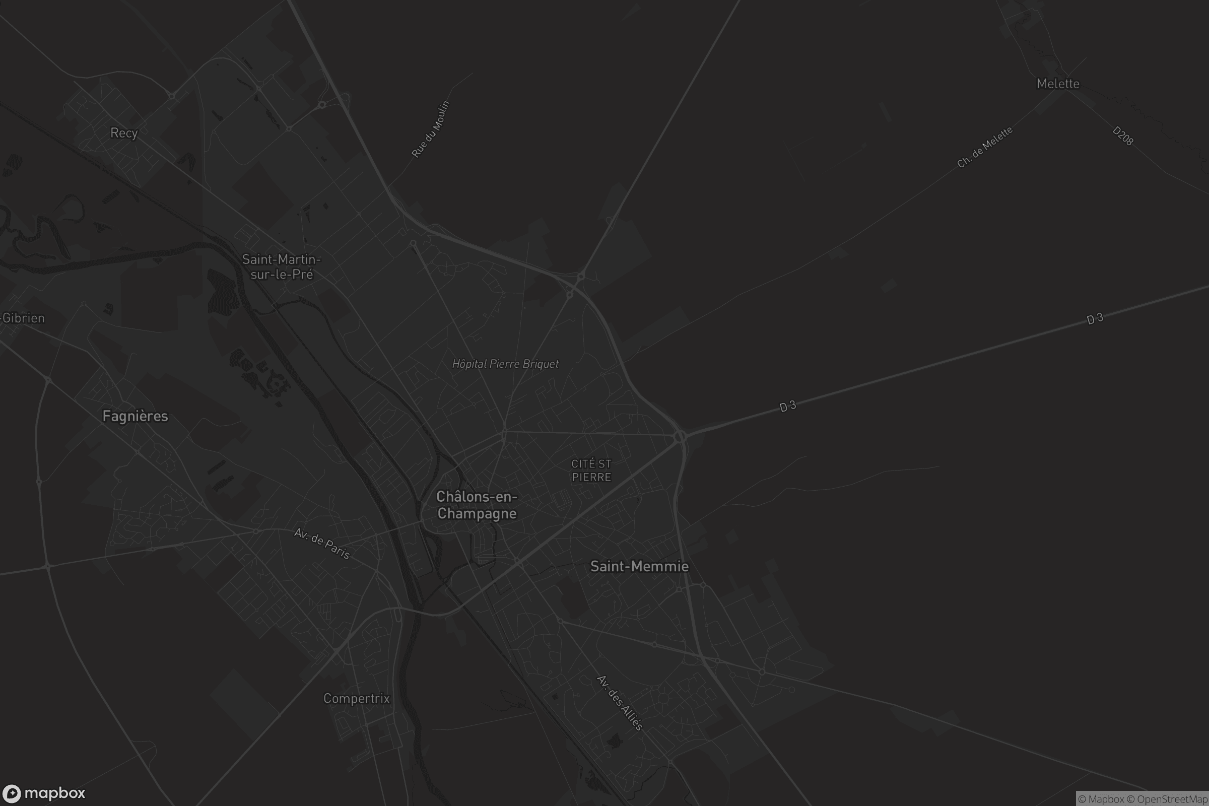 Carte de Châlons-en-Champagne