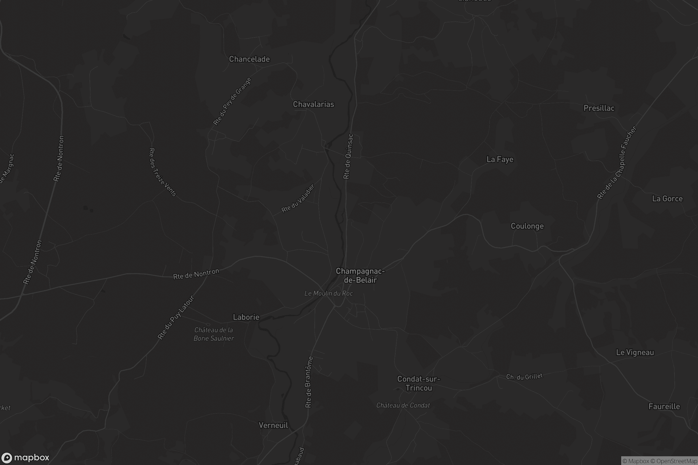 Carte de Champagnac-de-Belair