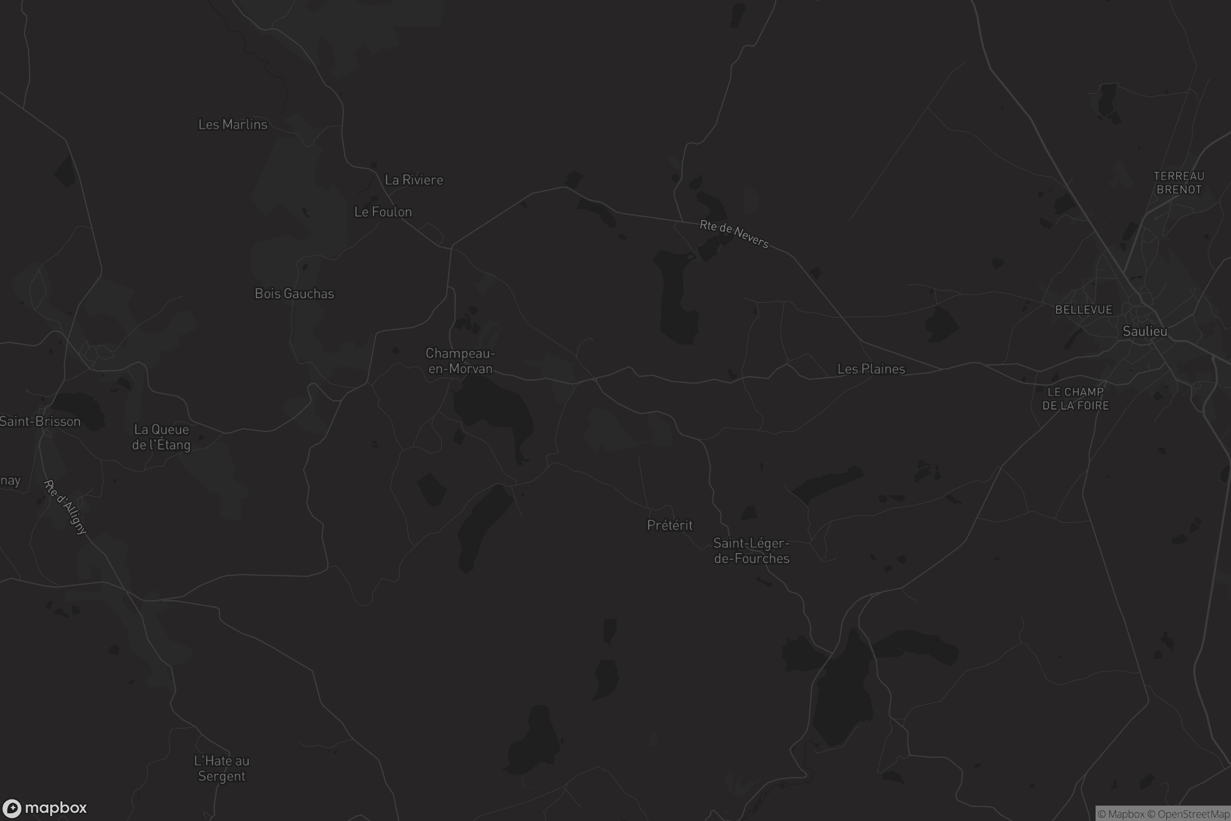 Carte de Champeau-en-Morvan