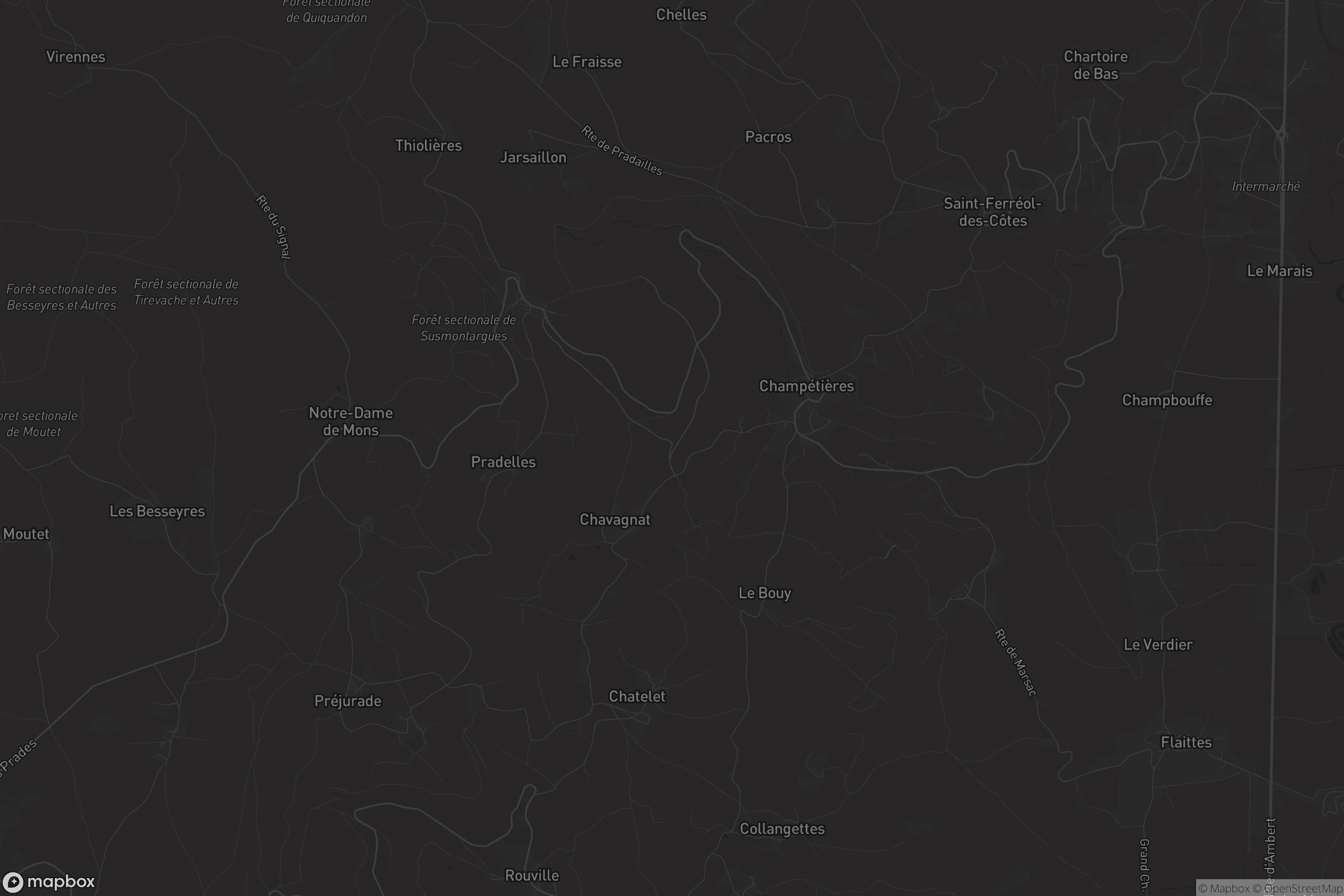 Carte de Champétières