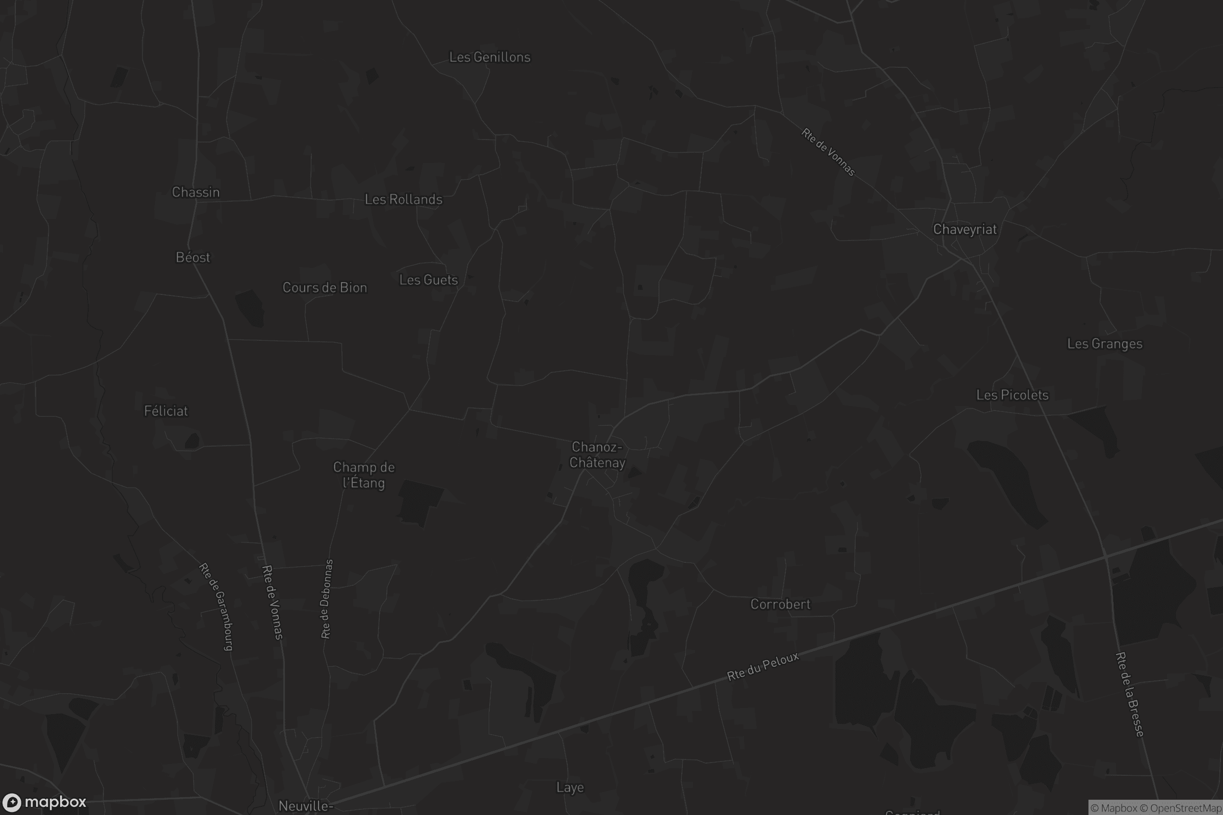 Carte de Chanoz-Châtenay