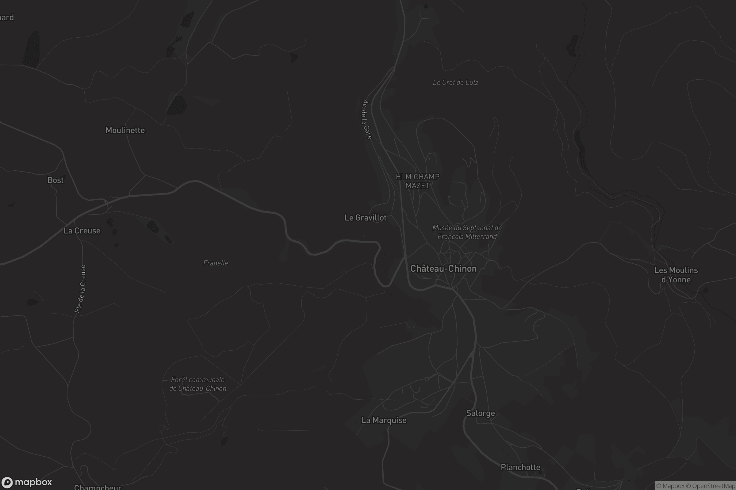 Carte de Château-Chinon (Ville)