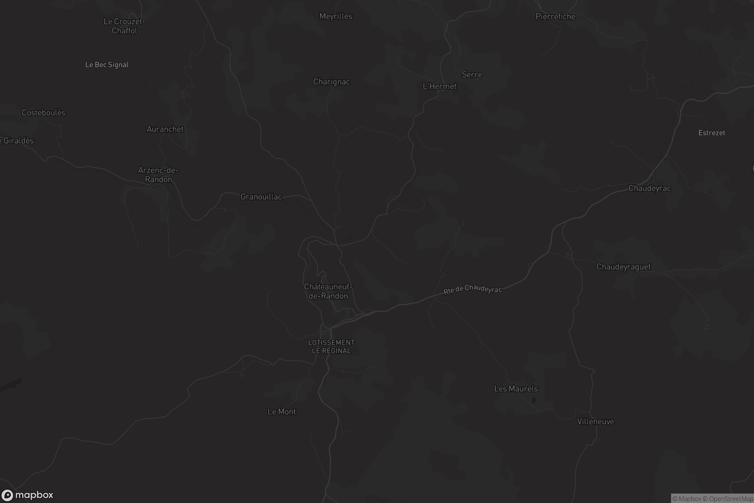 Carte de Châteauneuf-de-Randon