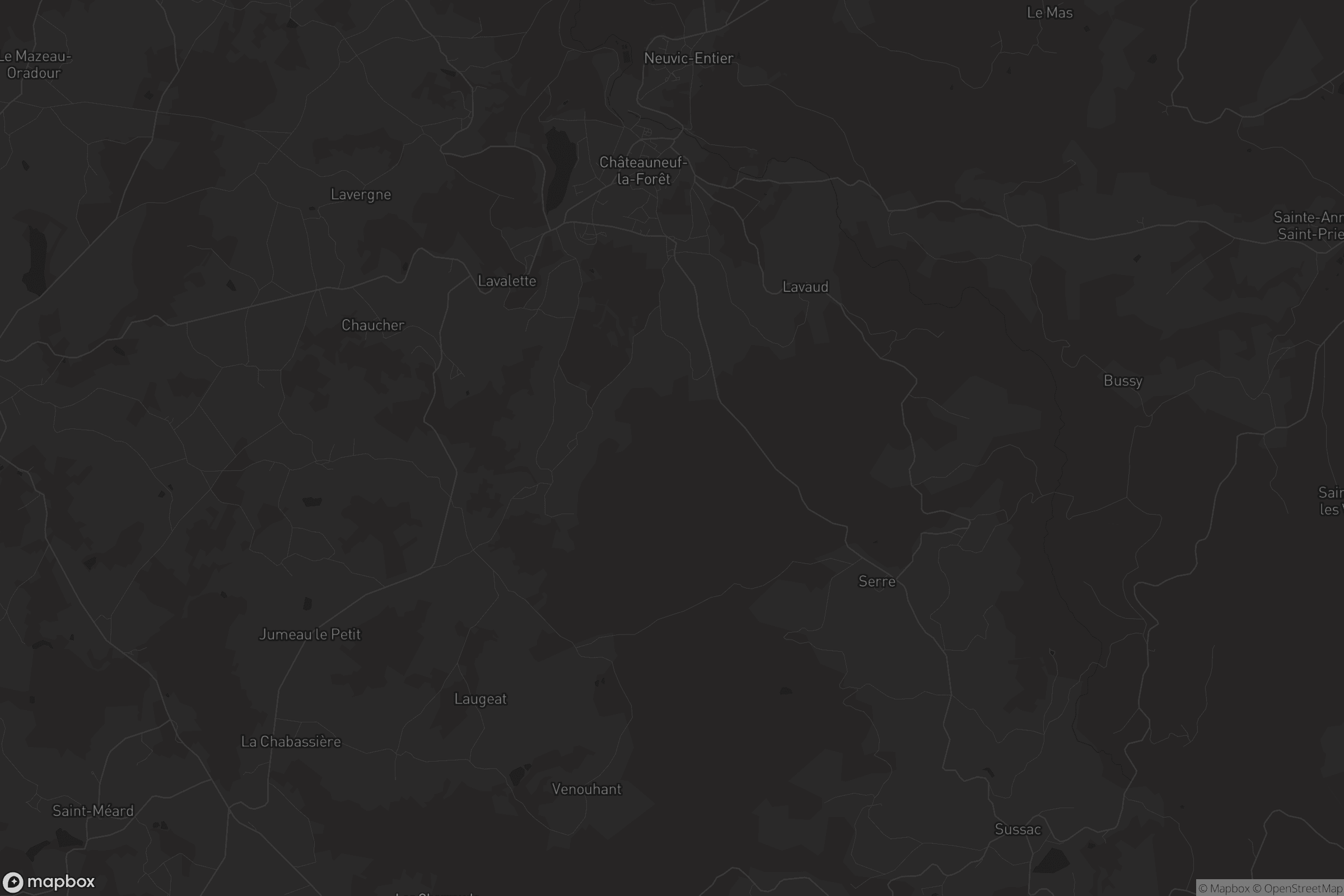 Carte de Châteauneuf-la-Forêt