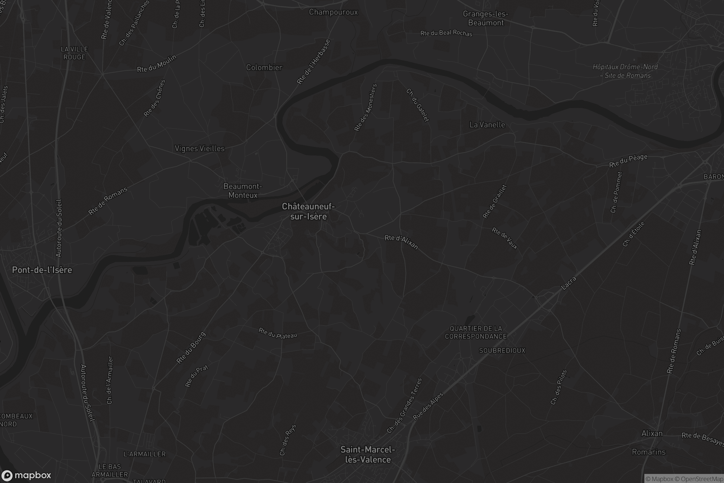 Carte de Châteauneuf-sur-Isère