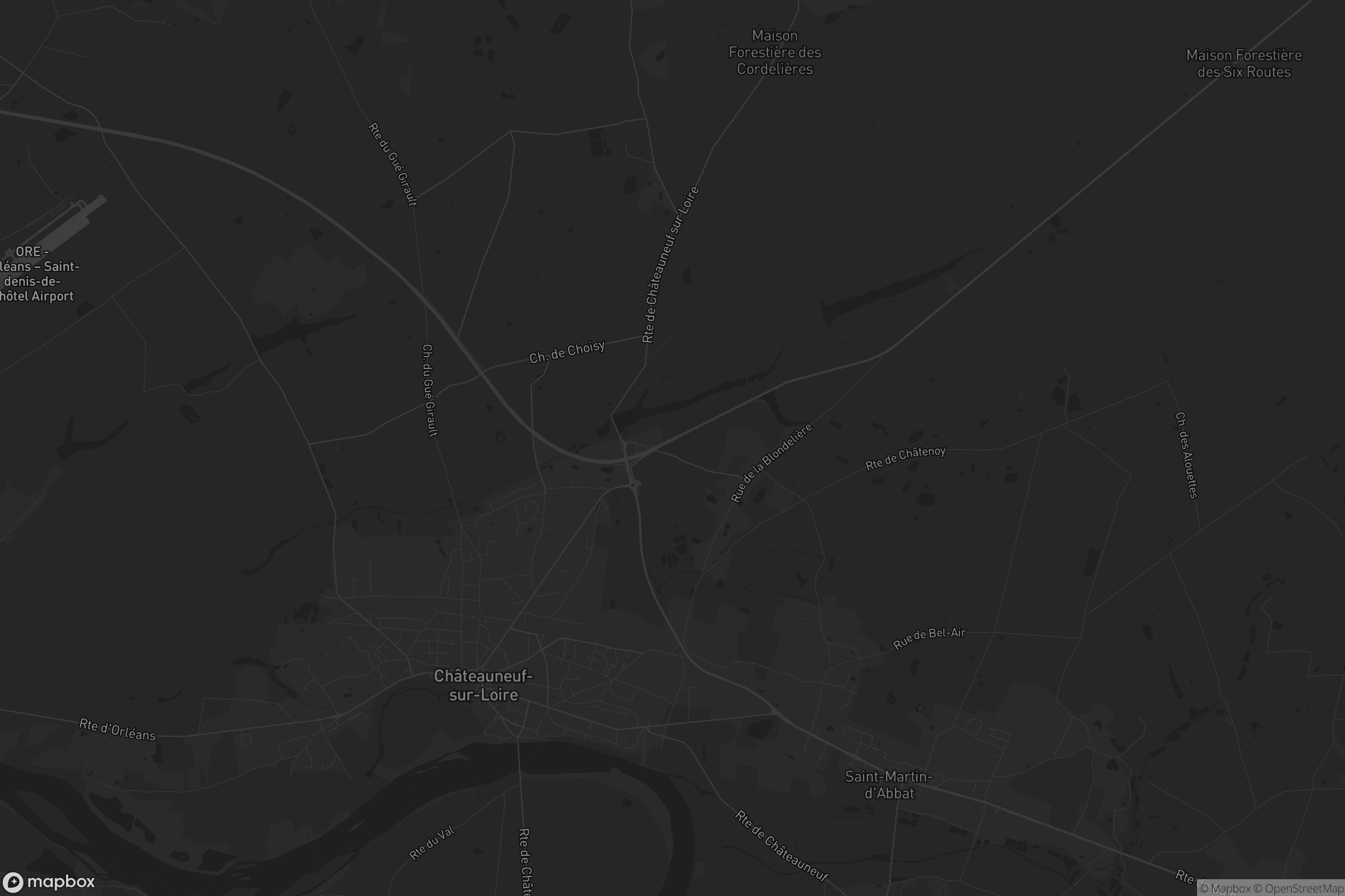 Carte de Châteauneuf-sur-Loire