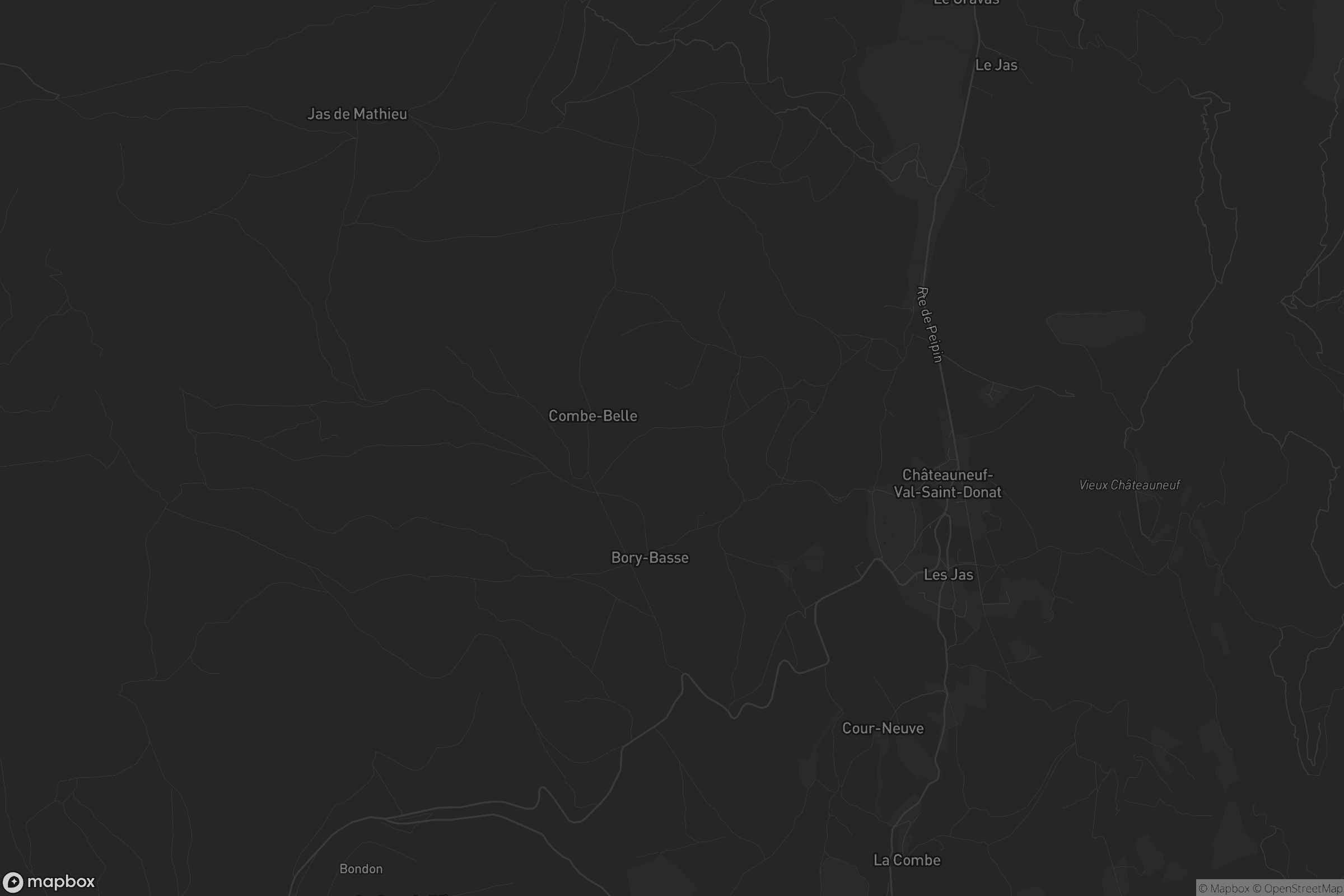 Carte de Châteauneuf-Val-Saint-Donat