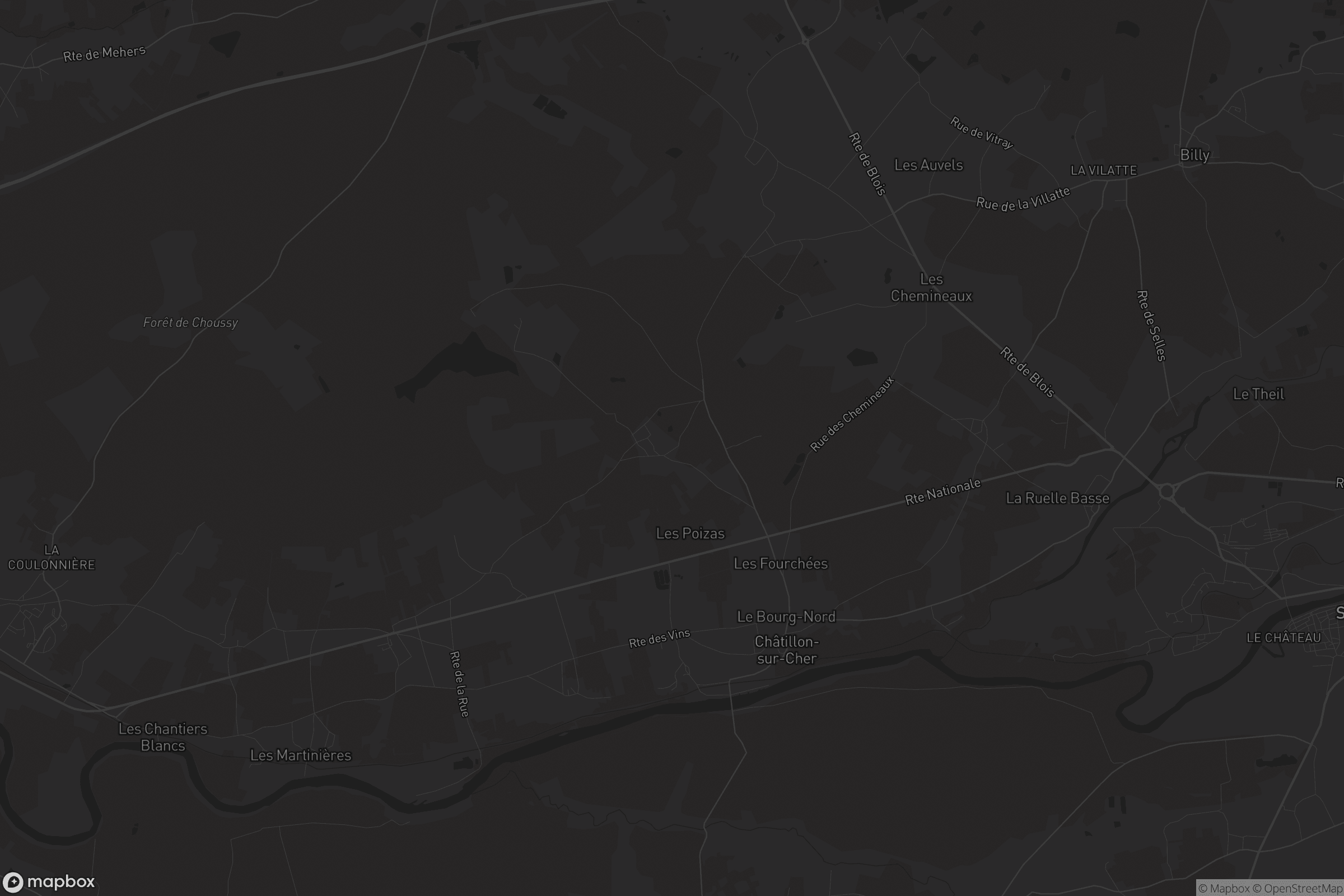 Carte de Châtillon-sur-Cher