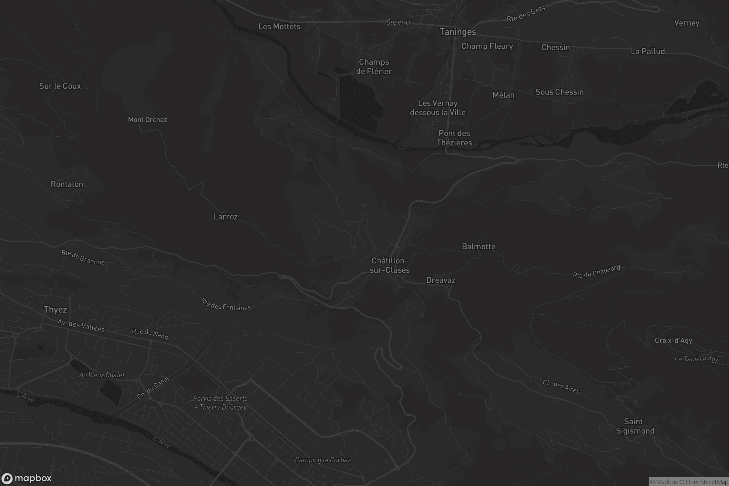 Carte de Châtillon-sur-Cluses