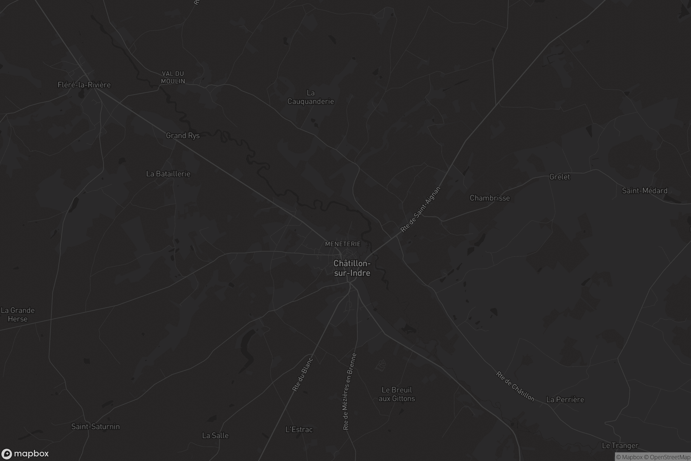 Carte de Châtillon-sur-Indre