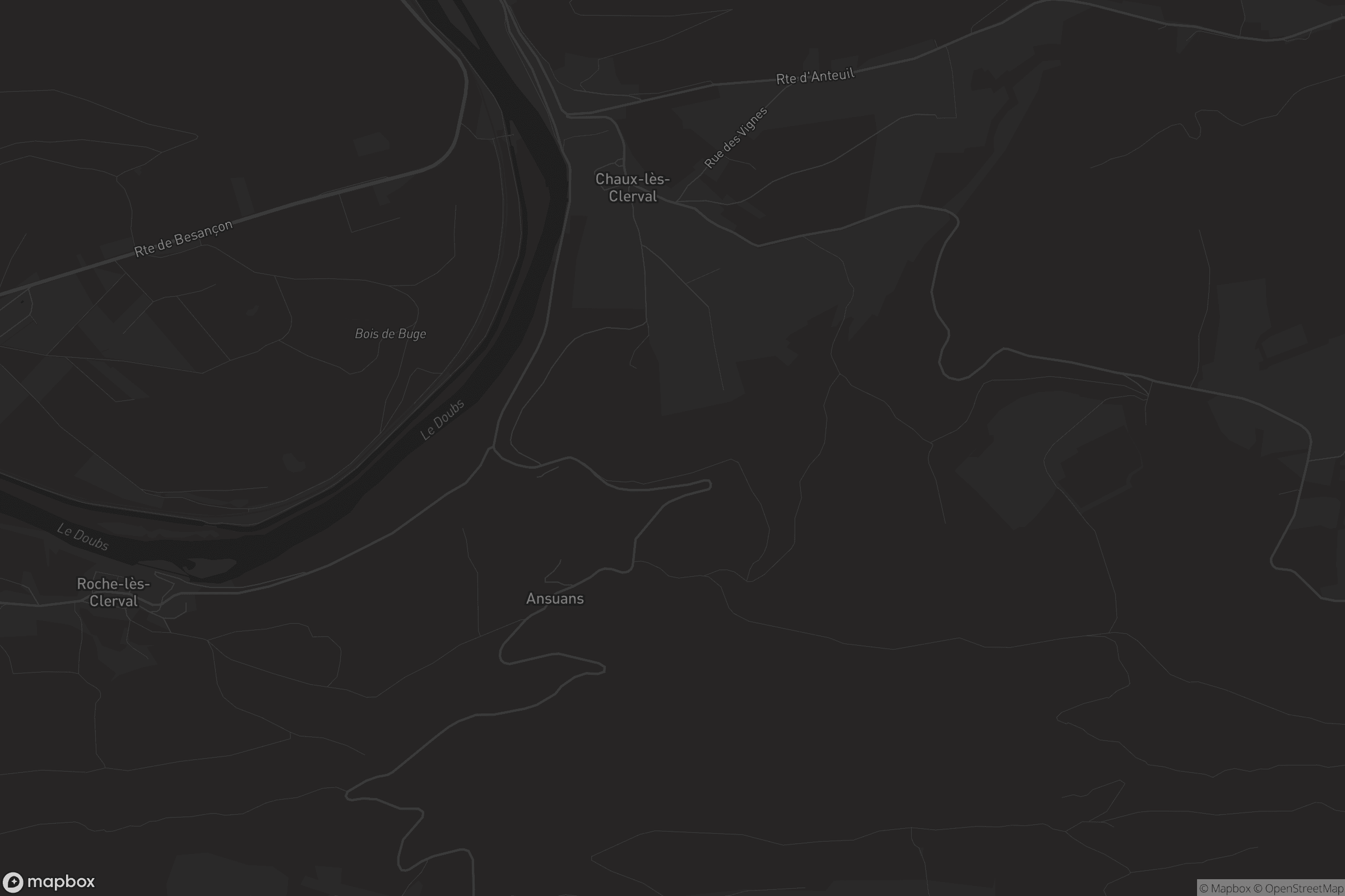Carte de Chaux-lès-Clerval
