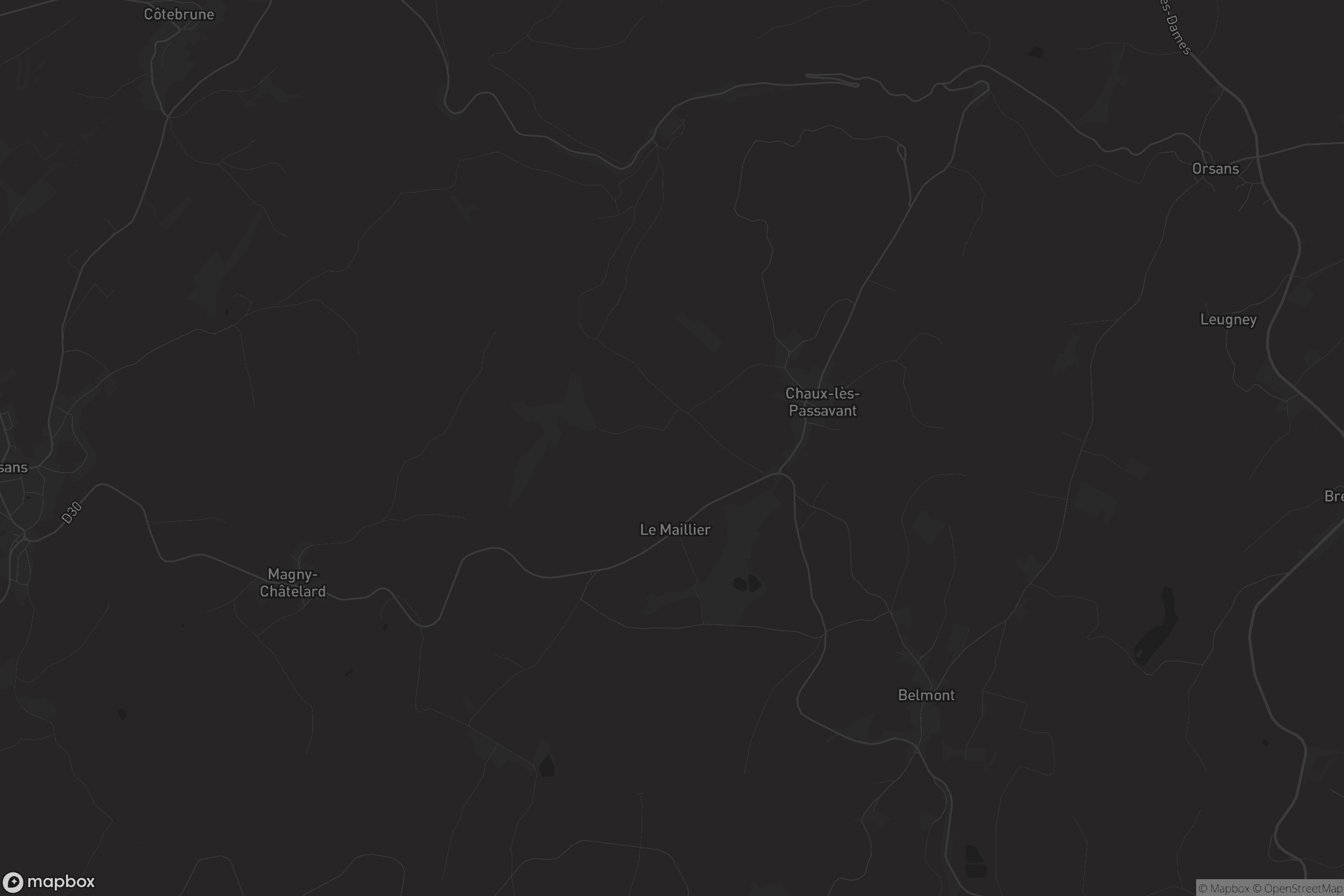 Carte de Chaux-lès-Passavant