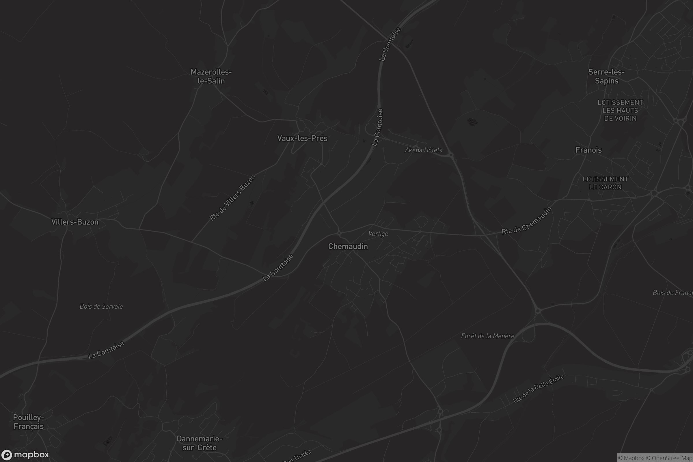 Carte de Chemaudin et Vaux