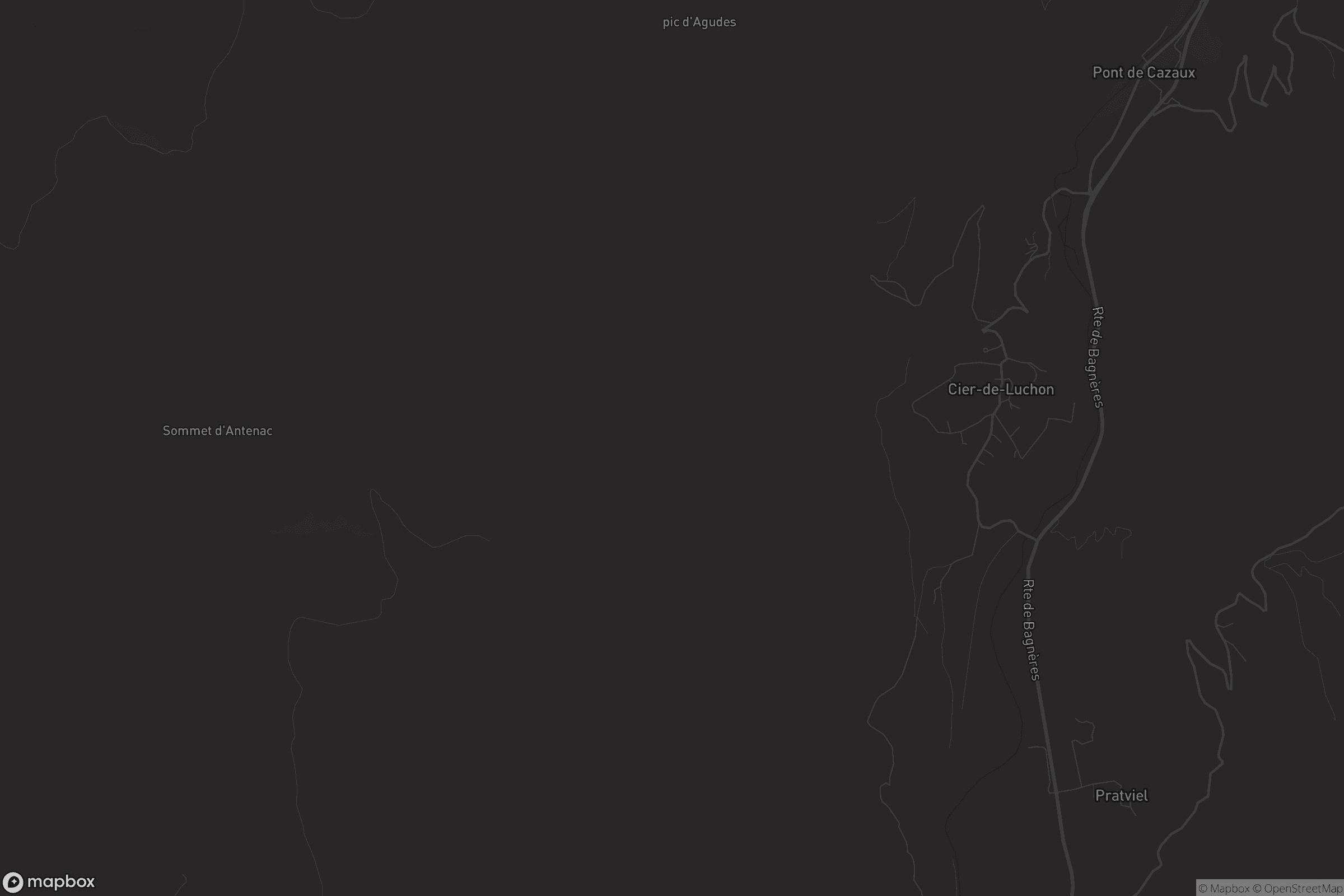 Carte de Cier-de-Luchon