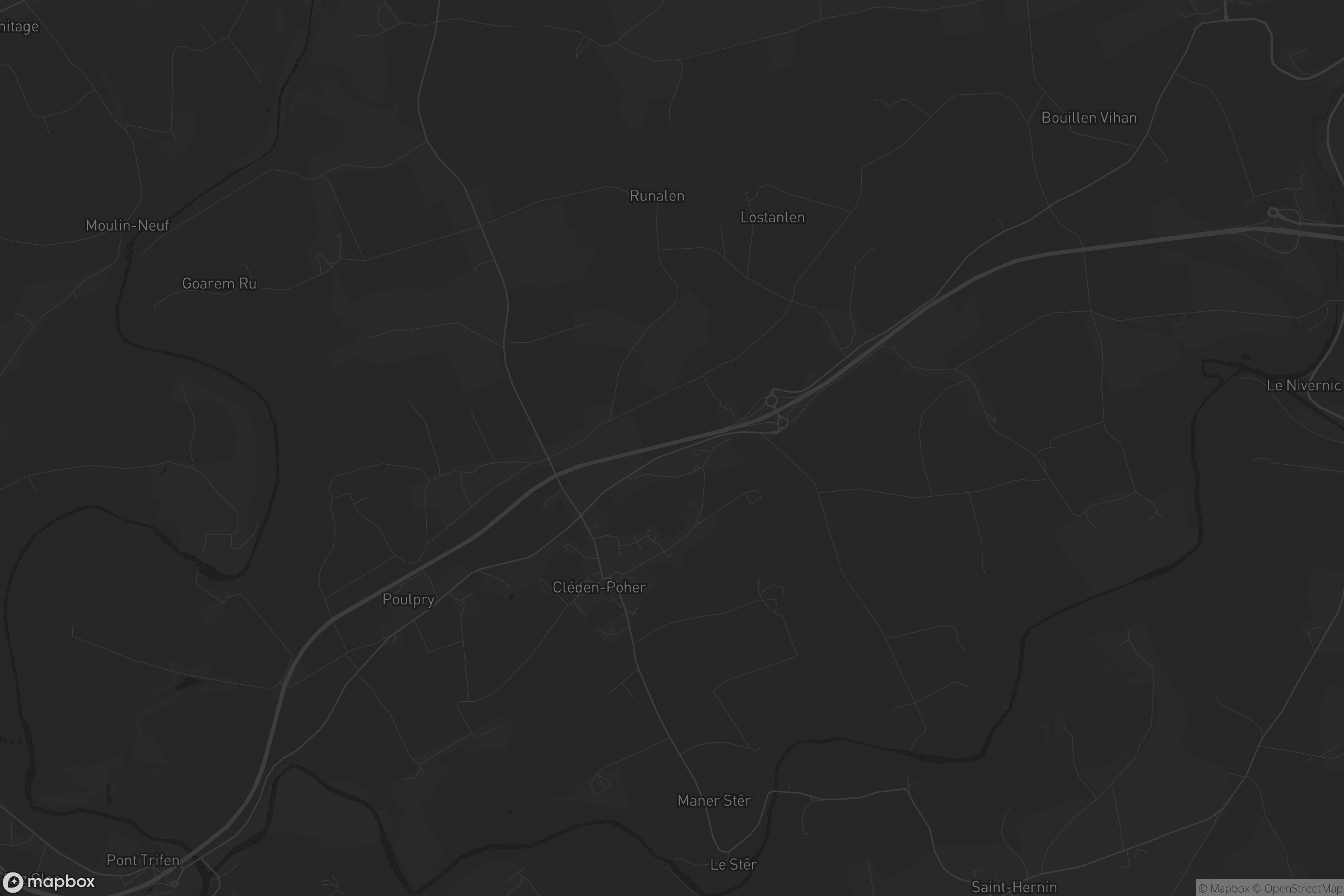 Carte de Cléden-Poher