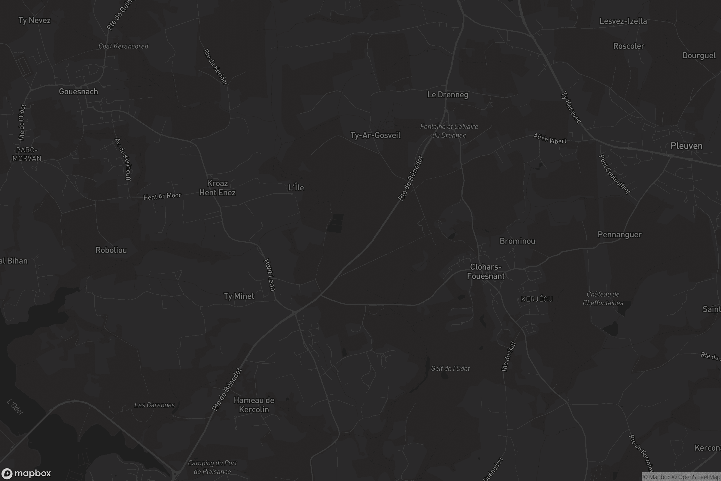 Carte de Clohars-Fouesnant