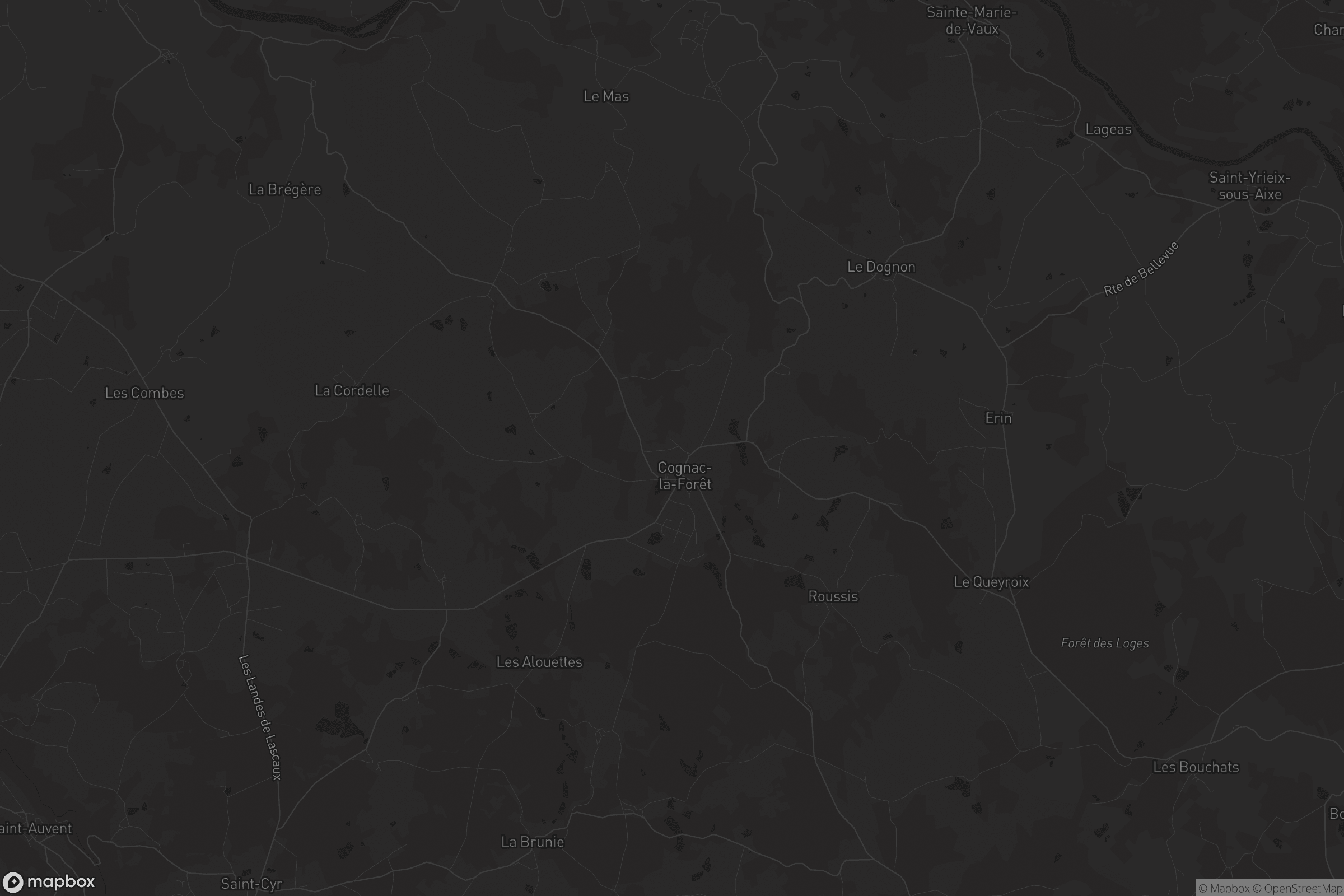 Carte de Cognac-la-Forêt