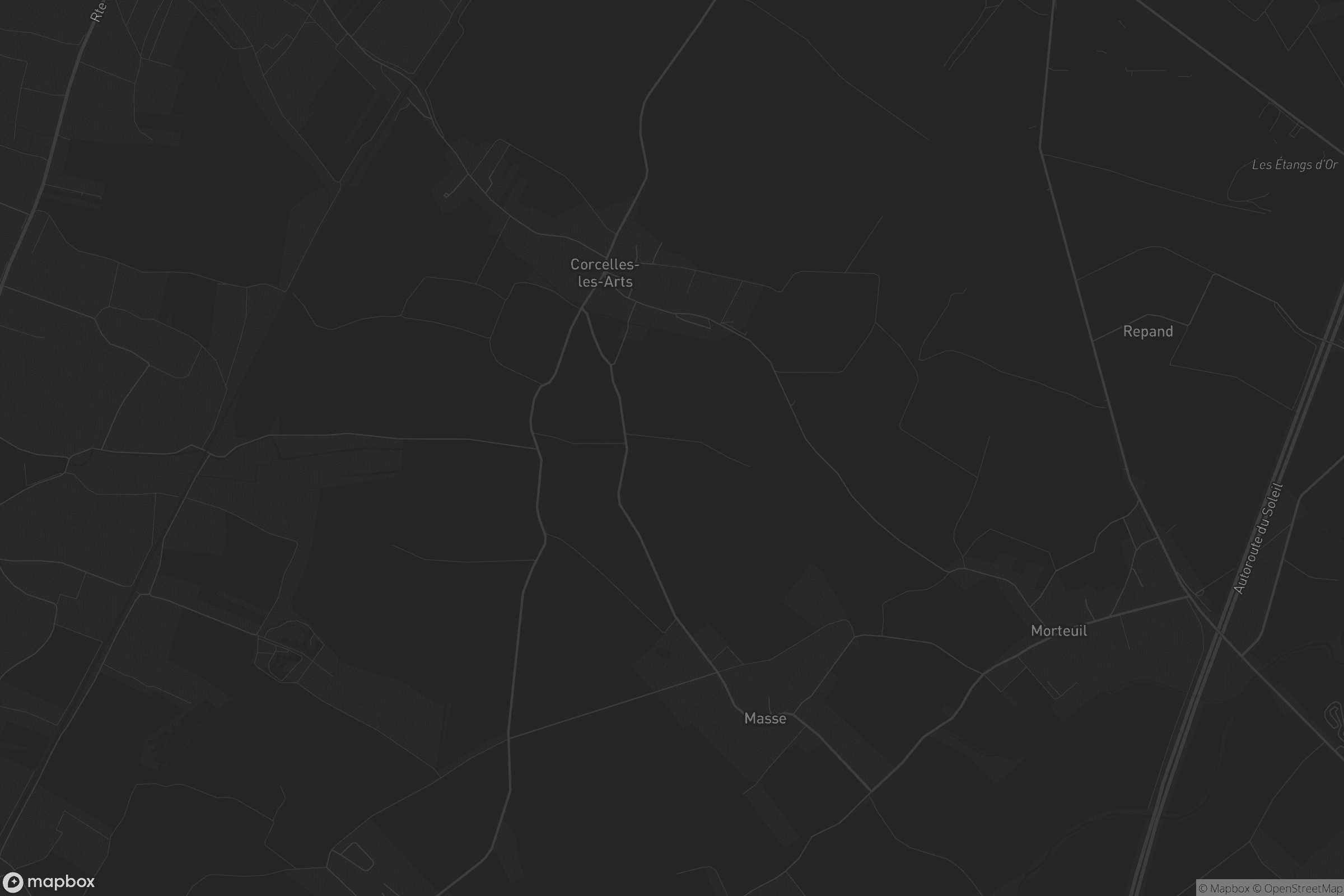 Carte de Corcelles-les-Arts
