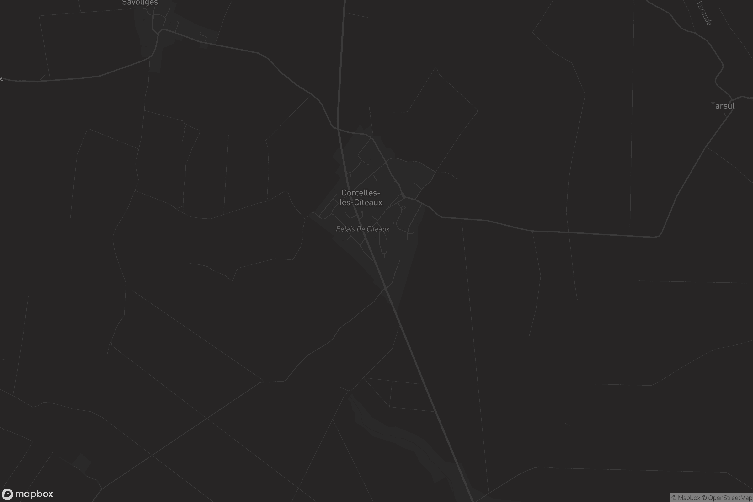 Carte de Corcelles-lès-Cîteaux