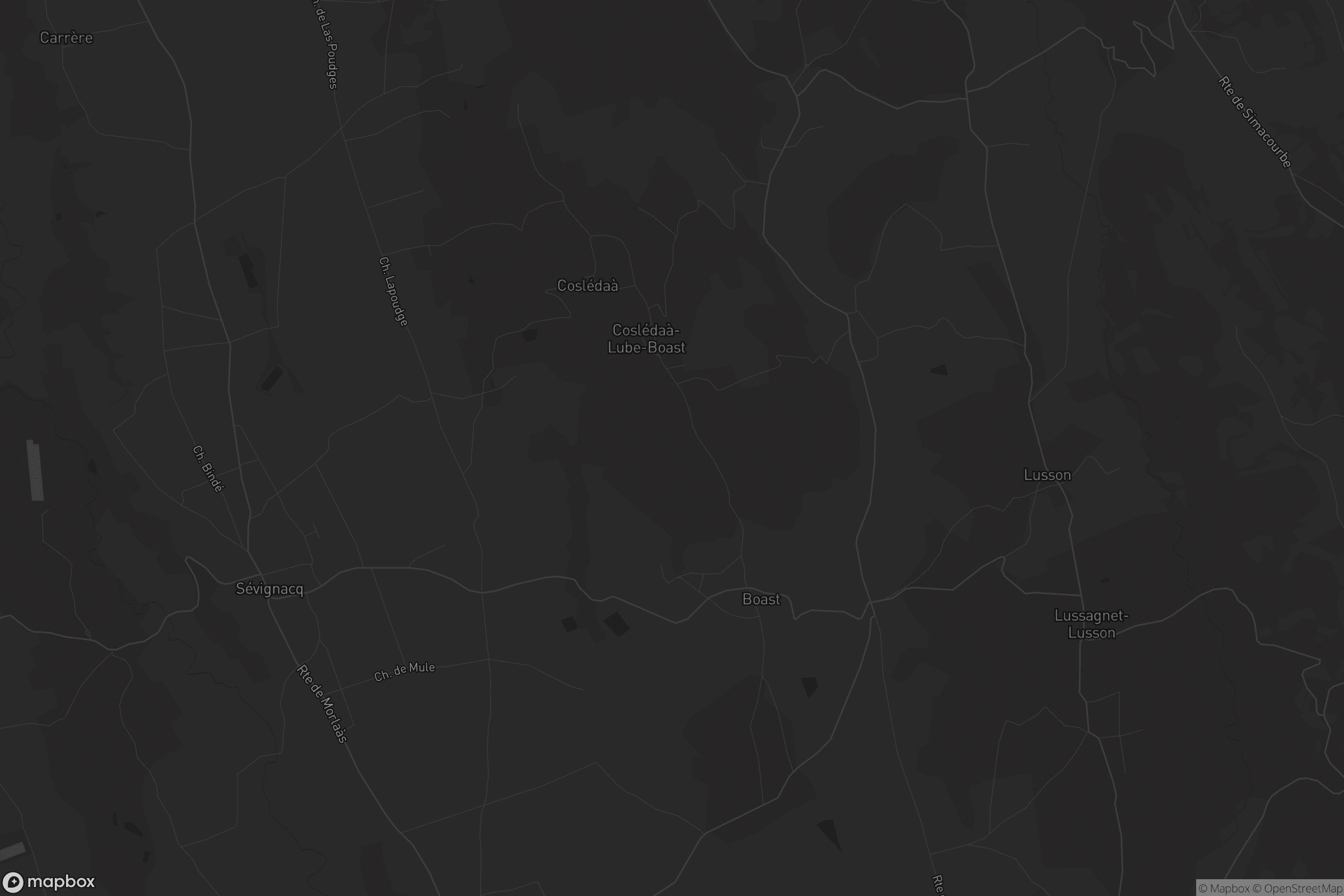 Carte de Coslédaà-Lube-Boast