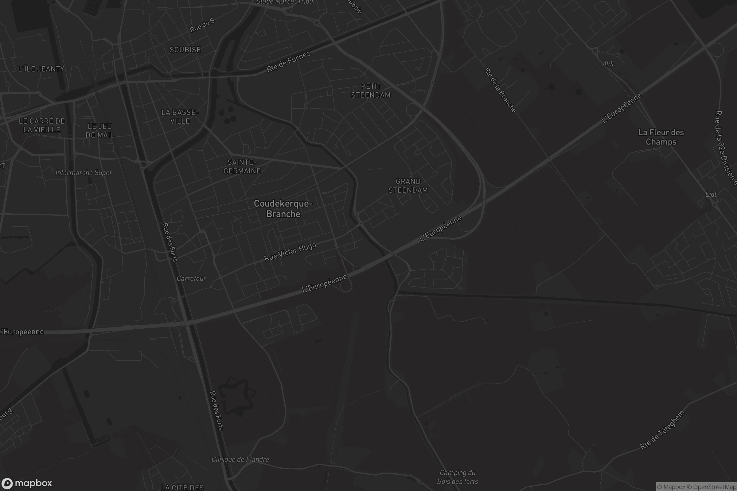 Carte de Coudekerque-Branche