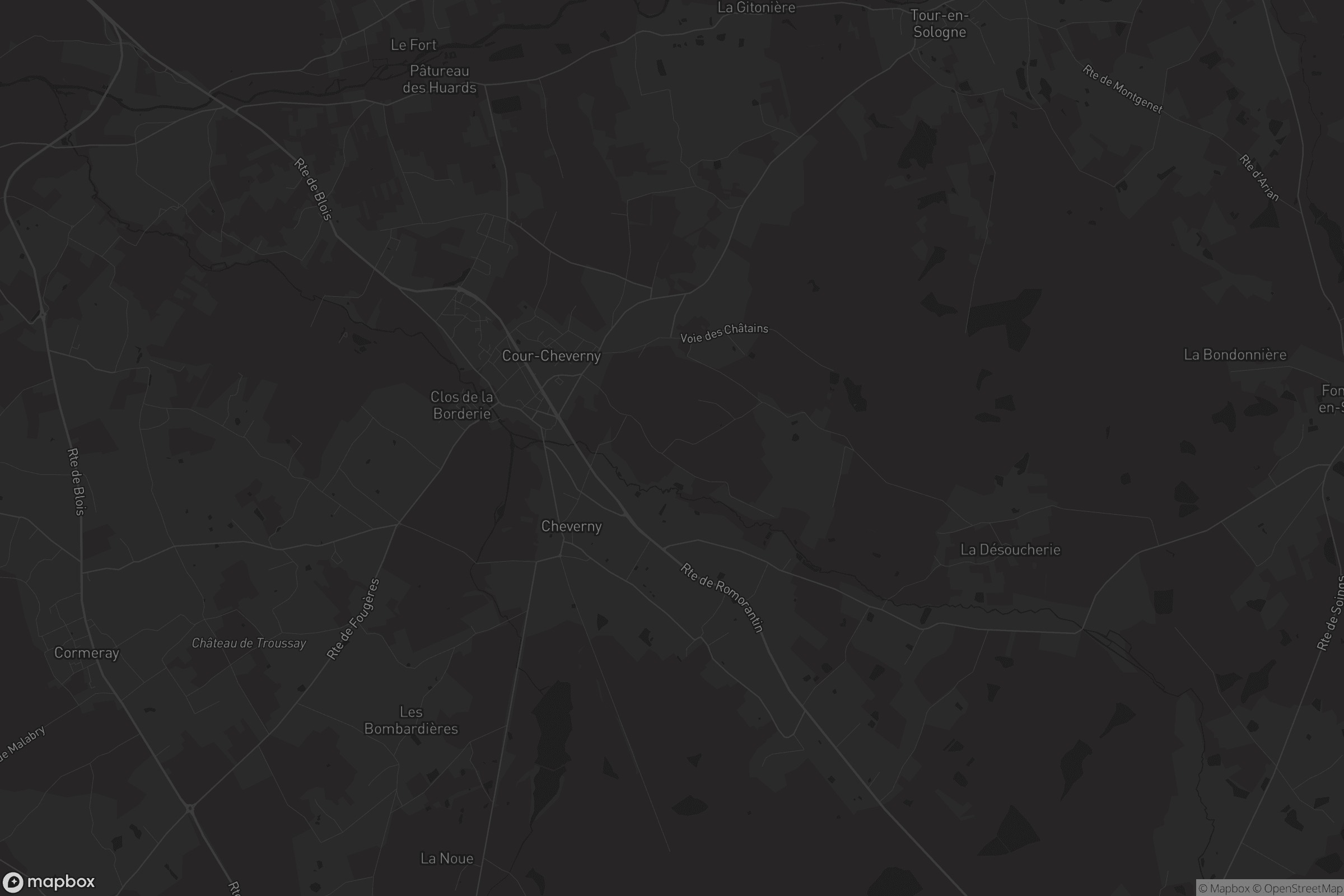 Carte de Cour-Cheverny