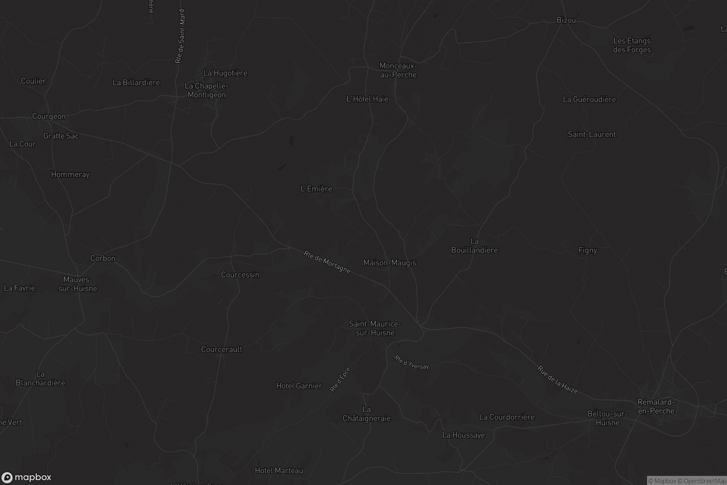 Carte de Cour-Maugis sur Huisne