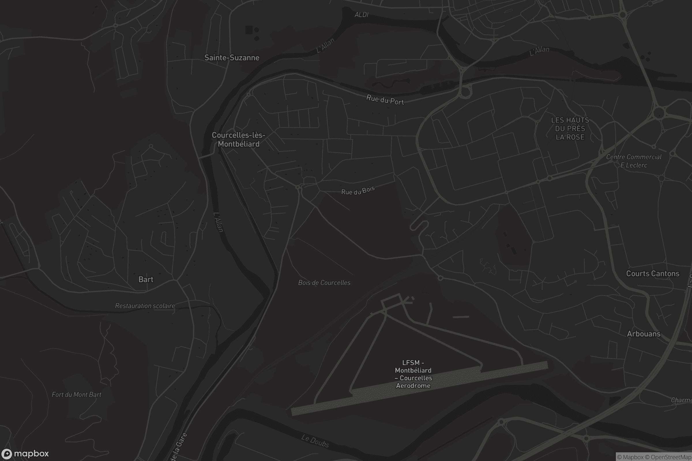 Carte de Courcelles-lès-Montbéliard