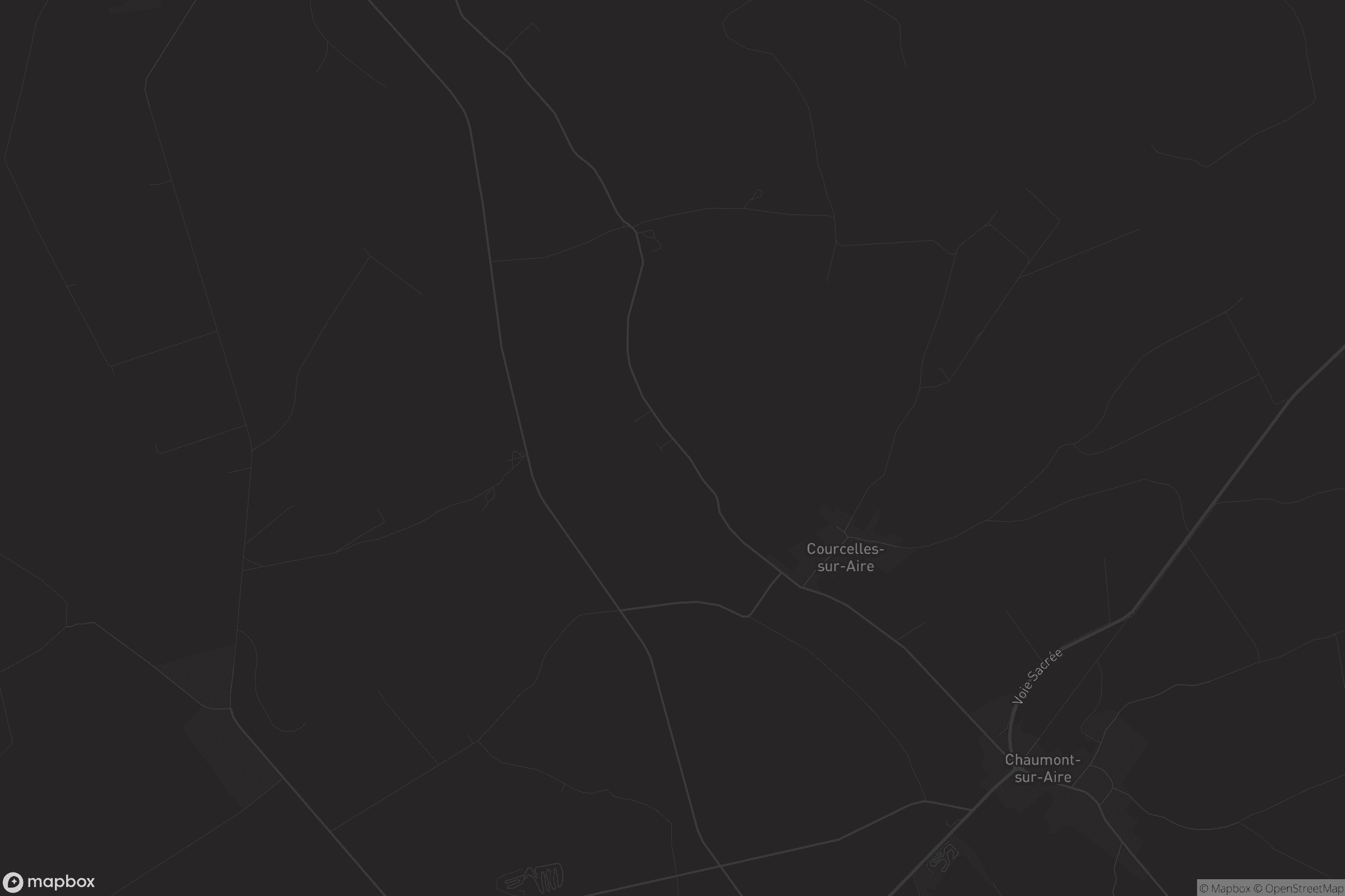 Carte de Courcelles-sur-Aire