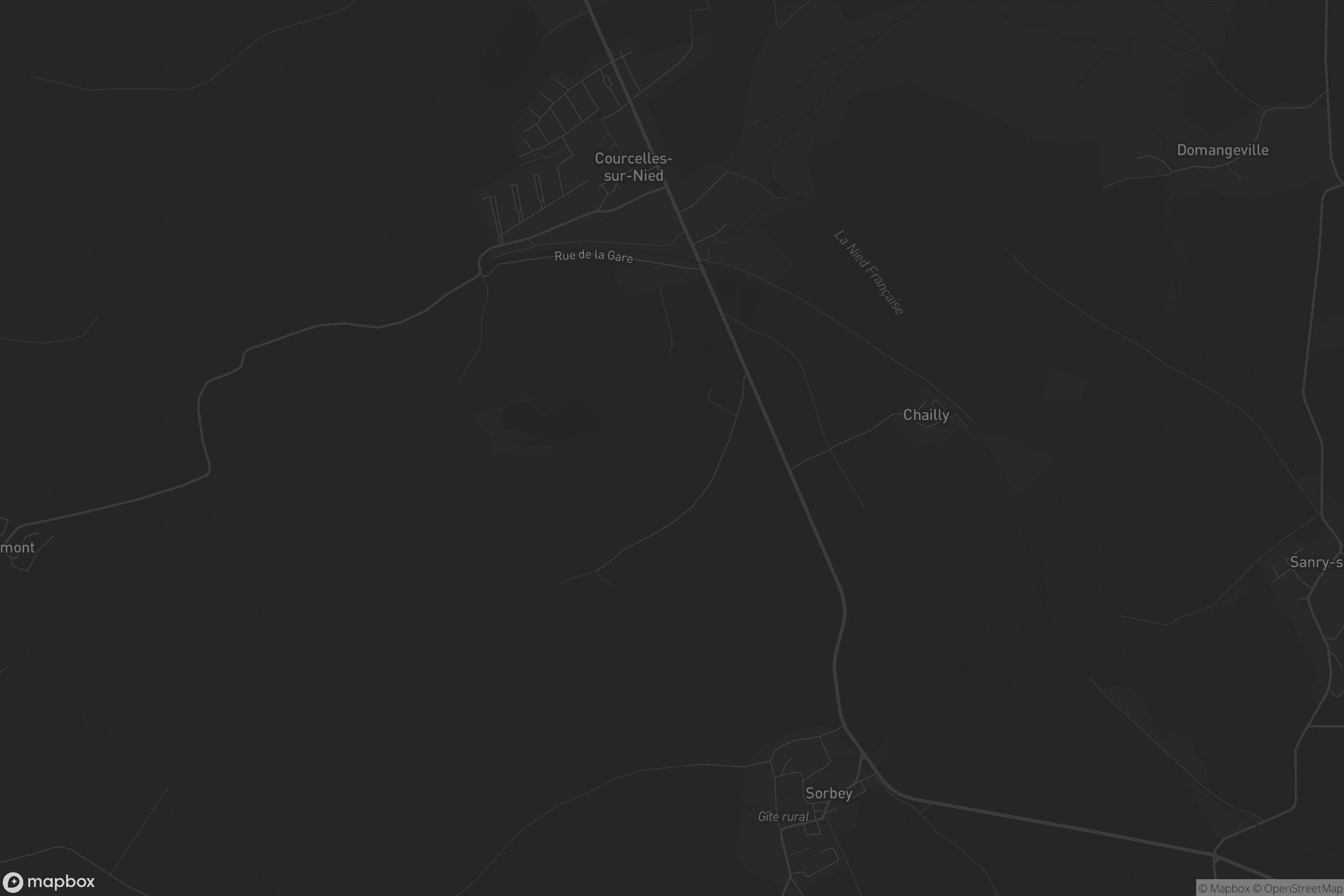 Carte de Courcelles-sur-Nied