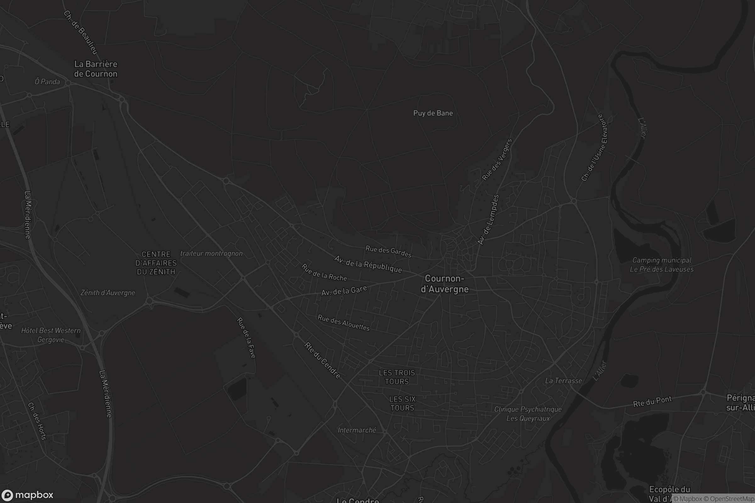 Carte de Cournon-d'Auvergne